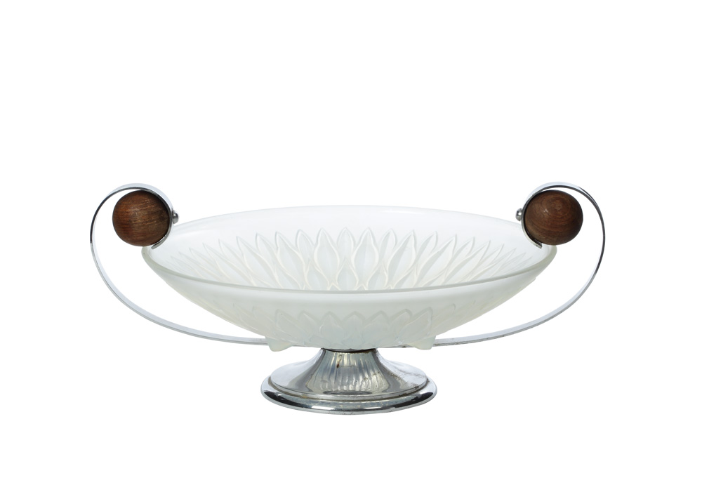 Fructieră Art Deco opalescentă, cca 1930