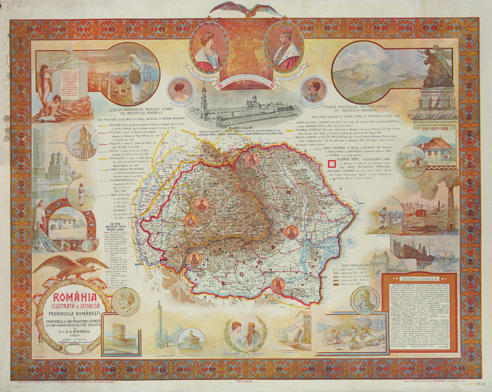 Harta 'România Ilustrată şi Istorică', cca. 1922
