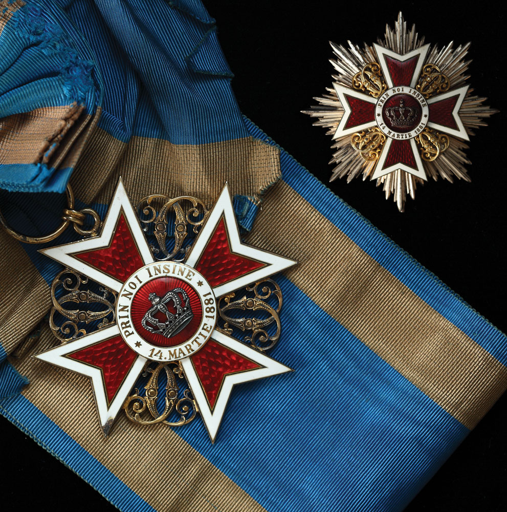Ordinul Coroana României 1881, grad Mare Cruce, Bijutier Josef Resch&FiŬ, Bucurescĭ, model 1881 