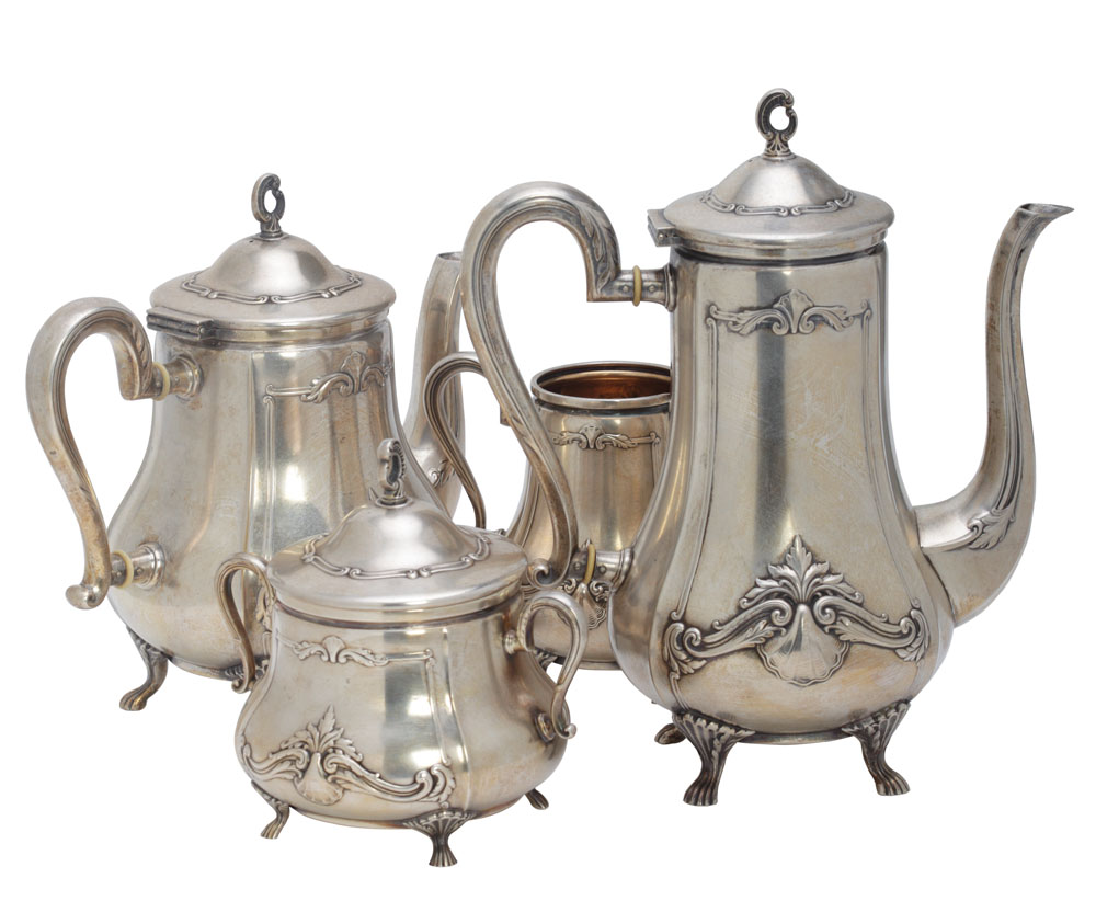 Set de ceai și cafea, cu marca magazinului Nicolau, 1910-1914