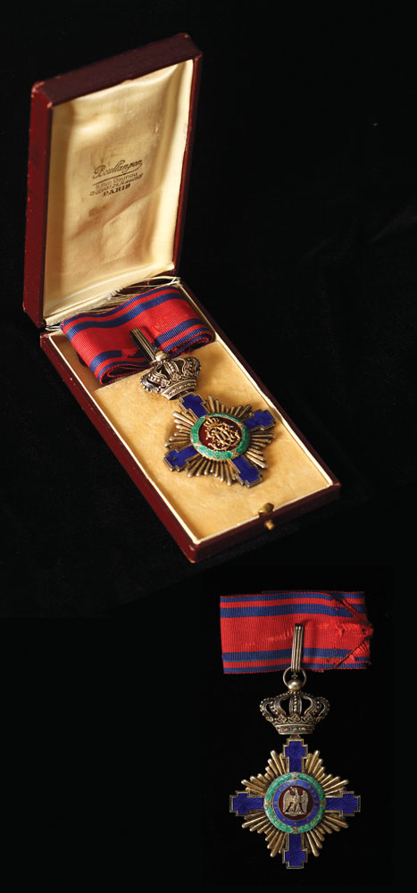 Ordinul Steaua României, Clasa Comandor, din argint aurit, model 1877