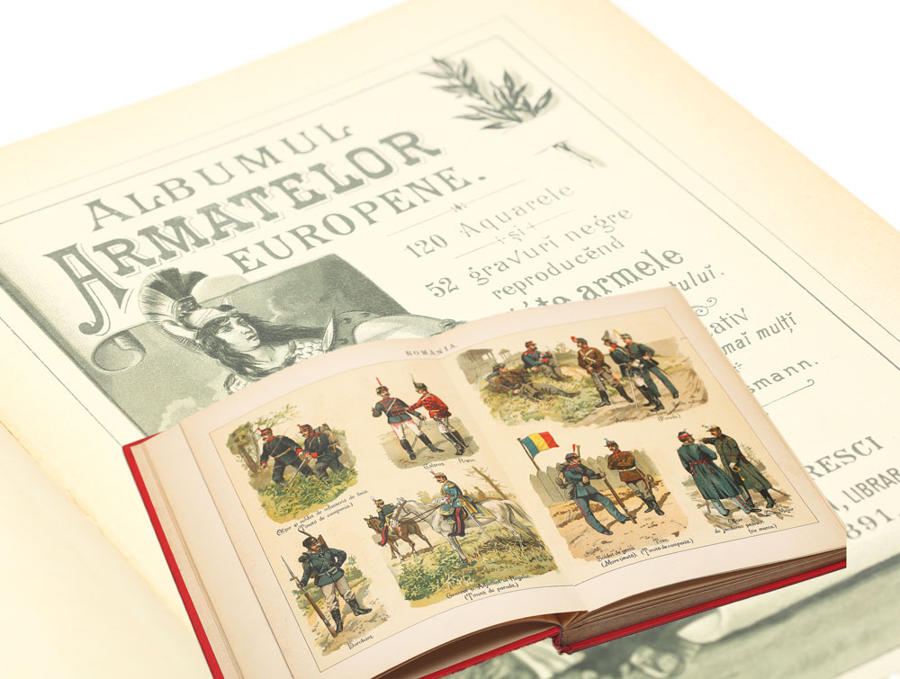 'Albumul armatelor europene' de S.J. Grossmann, cu gravuri de R. Knötel, 1891