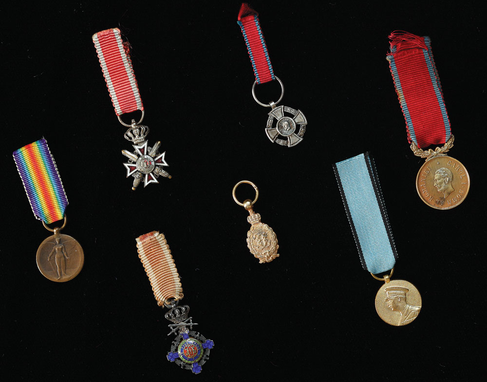 Colecţie de 7 decoraţii-miniaturi, 1877-1947