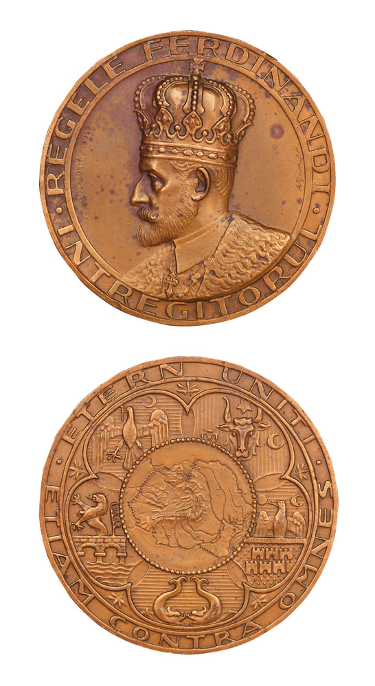 Medalia Regele Ferdinand Întregitorul, sculptată de Constantin Baraschi şi Anastase Demian, 1929