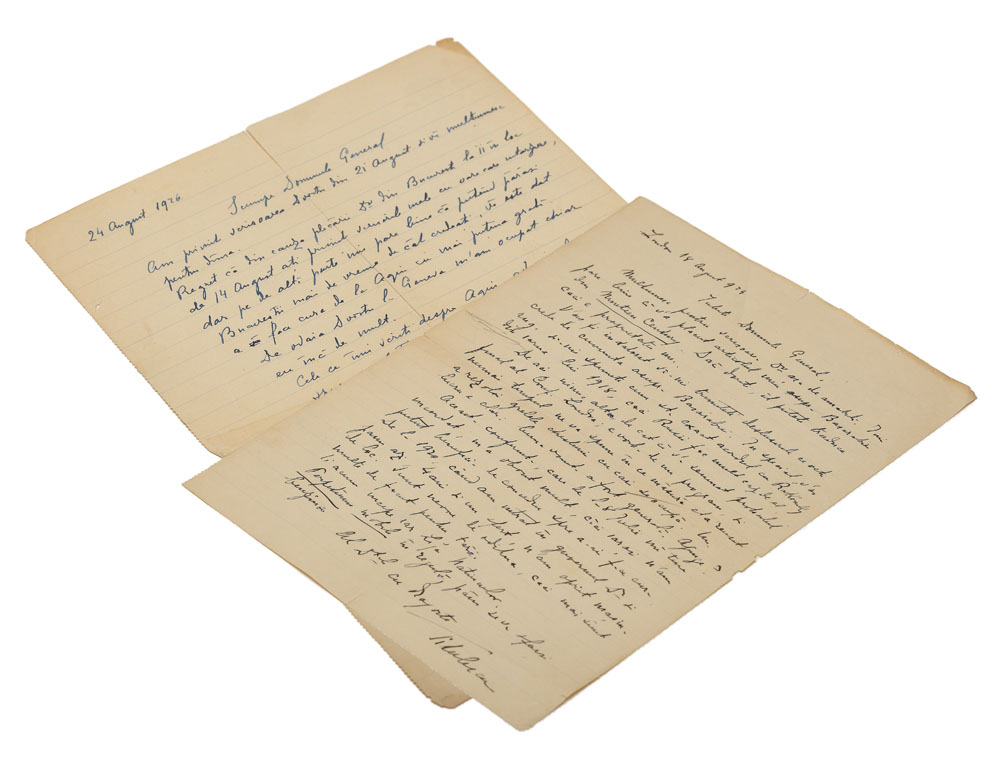 Două scrisori ale lui Nicolae Titulescu către generalul Alexandru Averescu,  datate 1924 și 1926