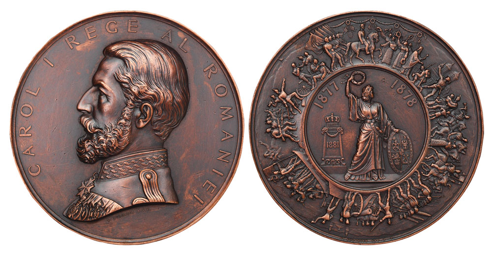 Medalia Războiului pentru Independenţă, gravor Wilhelm Kullrich, 1881