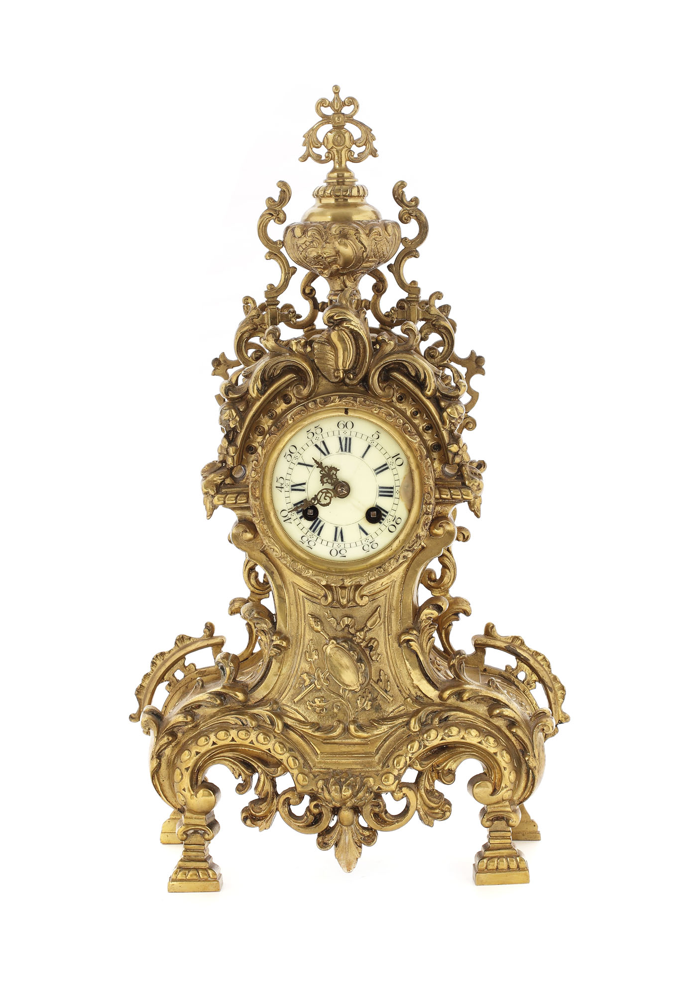 Ceas de inspiraţie Neo-Baroc, cu ornamente heraldice și Rocaille, cca. 1880