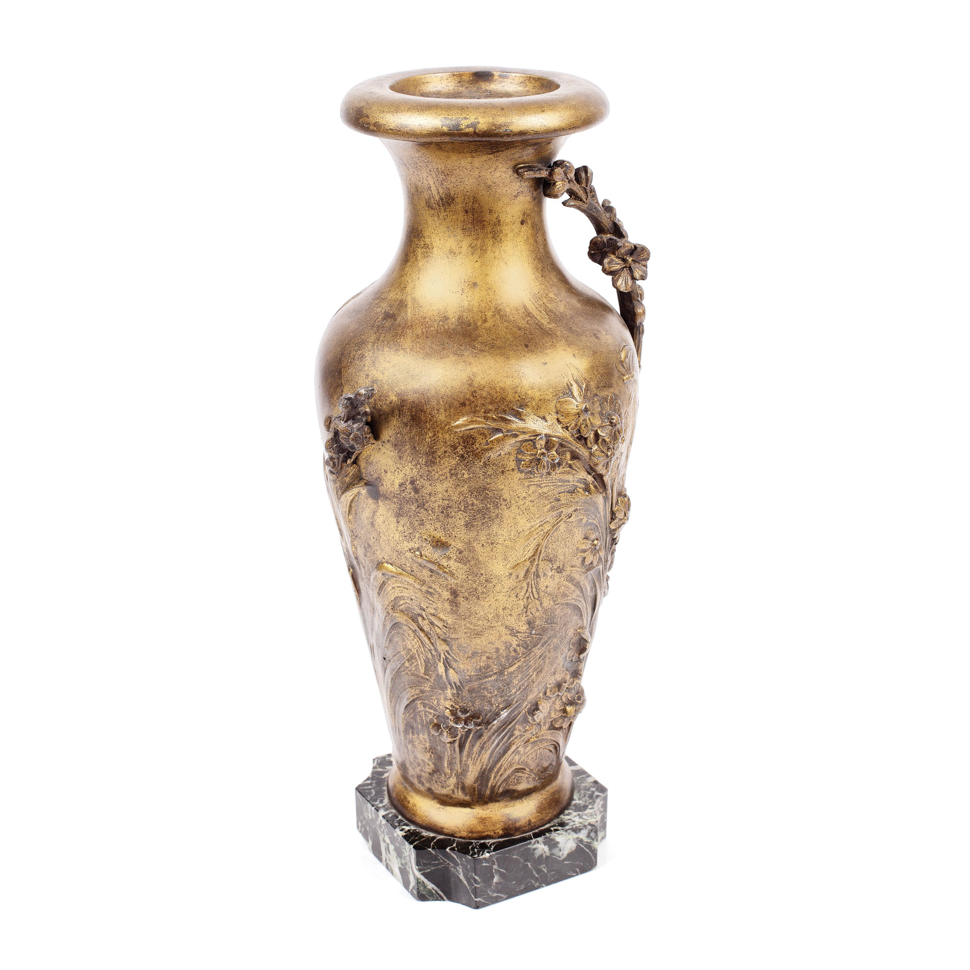 Vas Art Nouveau, din bronz, semnat Auguste Moreau, cca. 1900