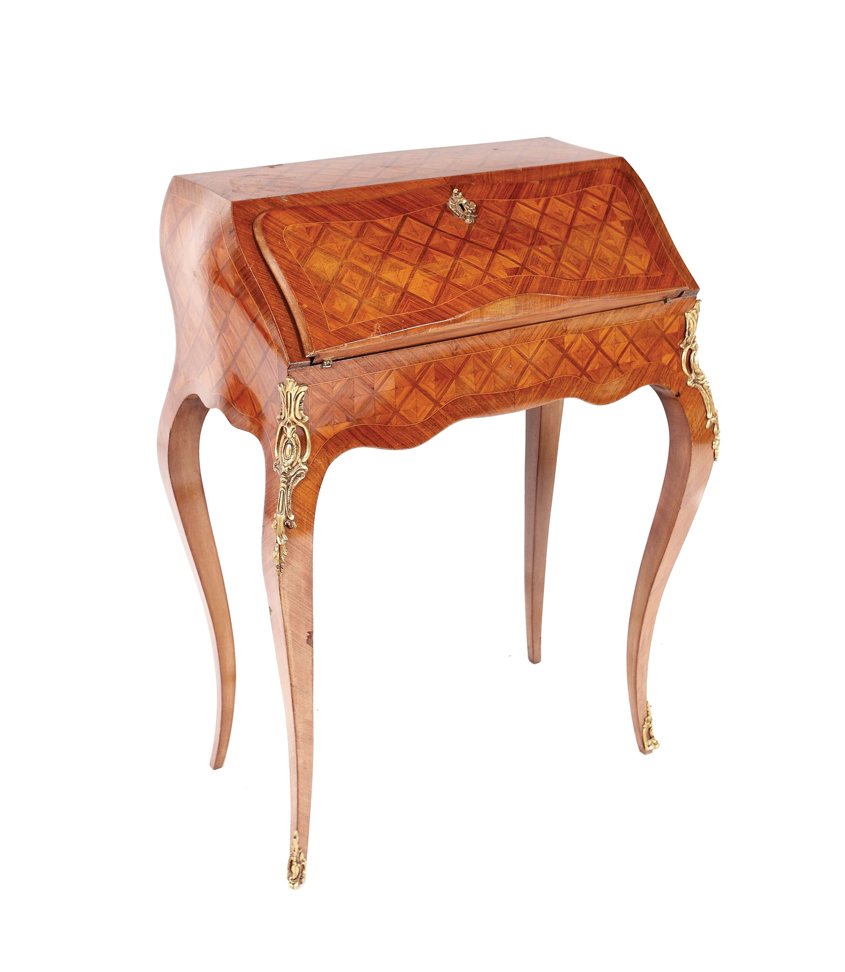 Secretaire în manieră Louis XV, decorat cu marchetărie și bronz