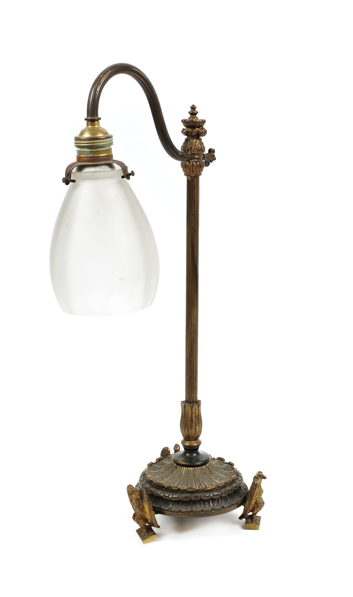 Lampă în manieră Empire, din bronz, pentru birou