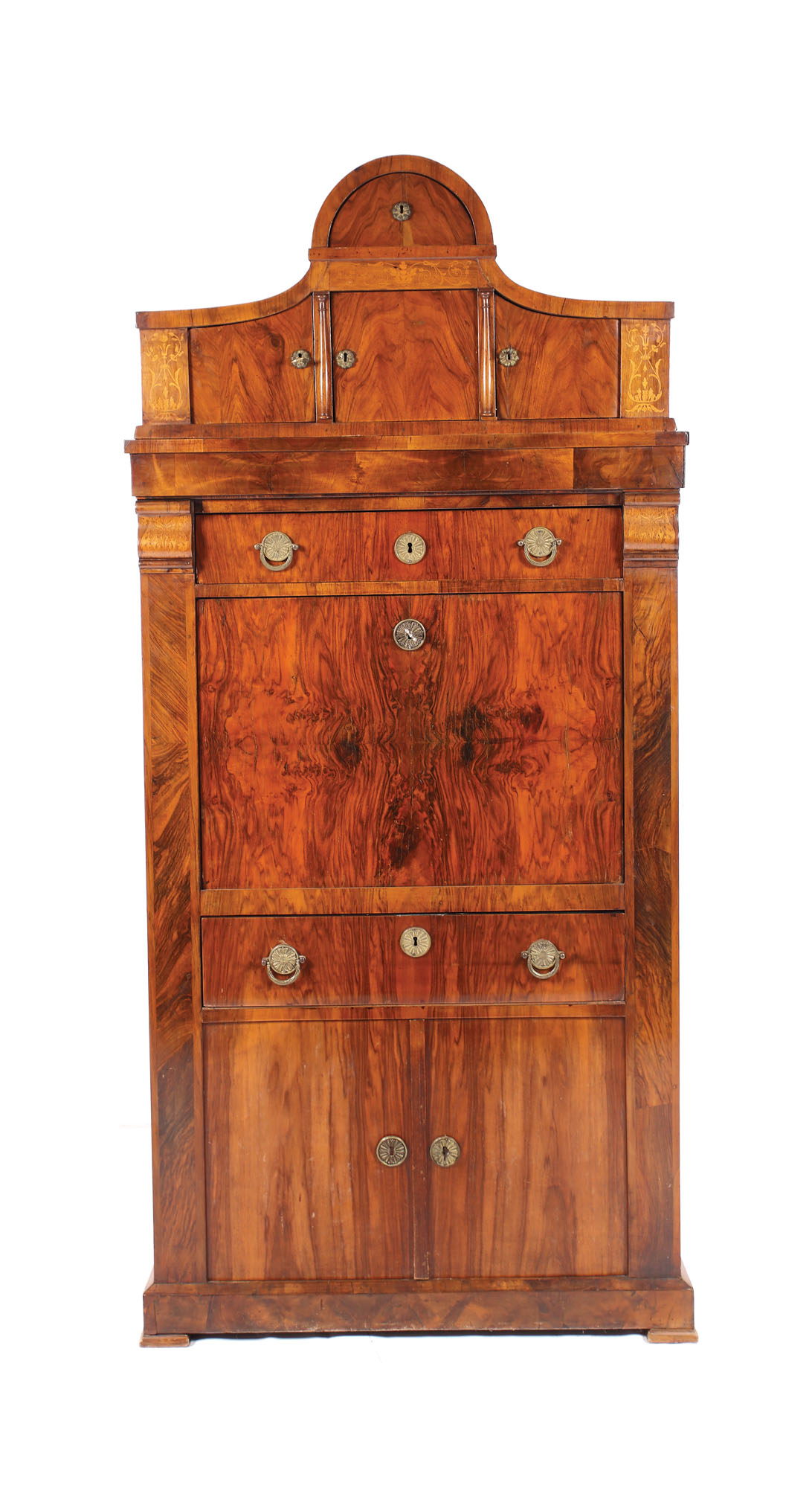 Monumental cabinet secretaire, în manieră Empire, sfârșitul sec. XIX, provine din colecția academicianului Zeno Popovici
