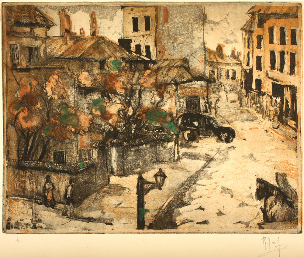 Strada Filitis (pe verso portretul lui K. H. Zambaccian)