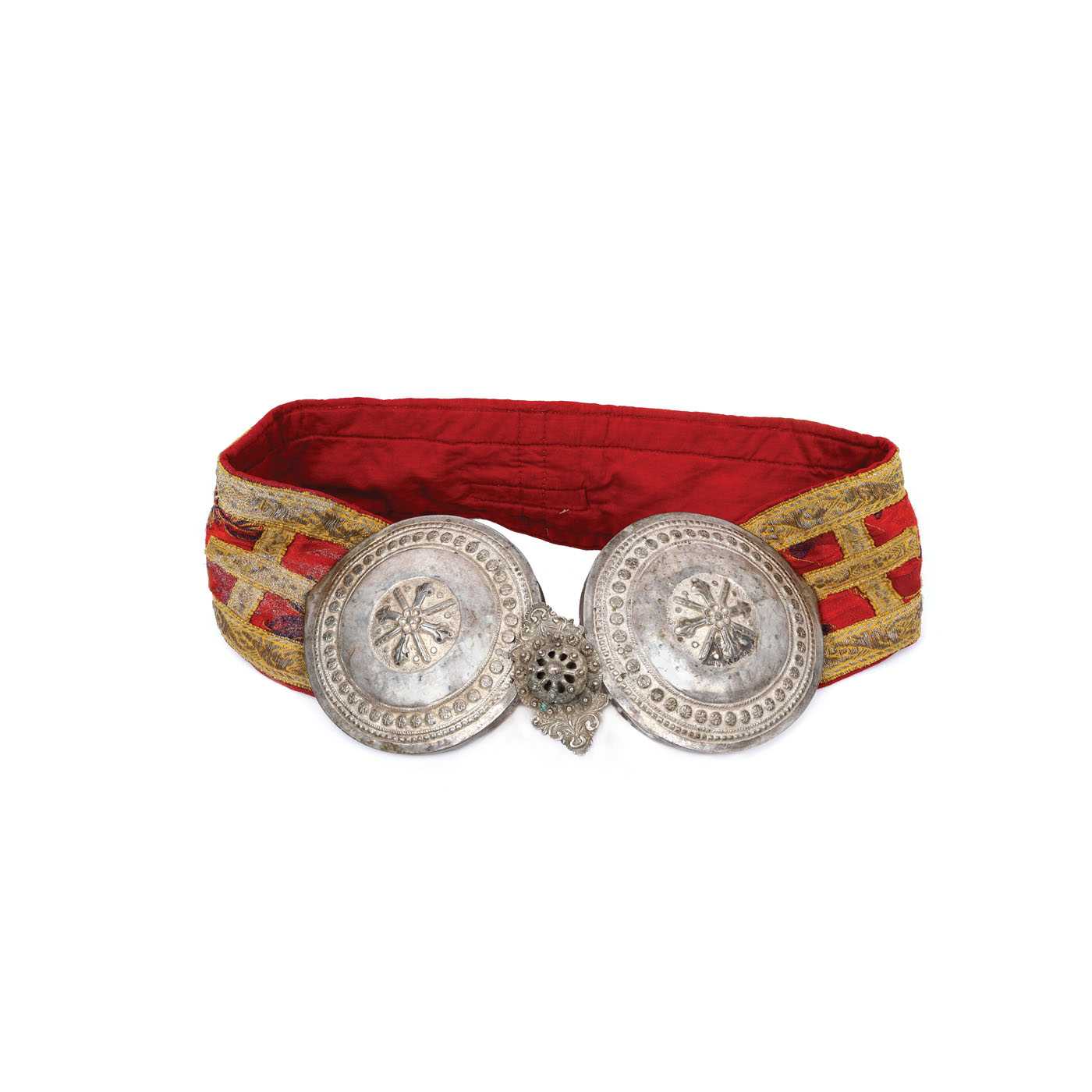 Pafta mănăstirească din argint, decorată cu motivul crucii, atelier Țara Românească, începutul sec. XIX
