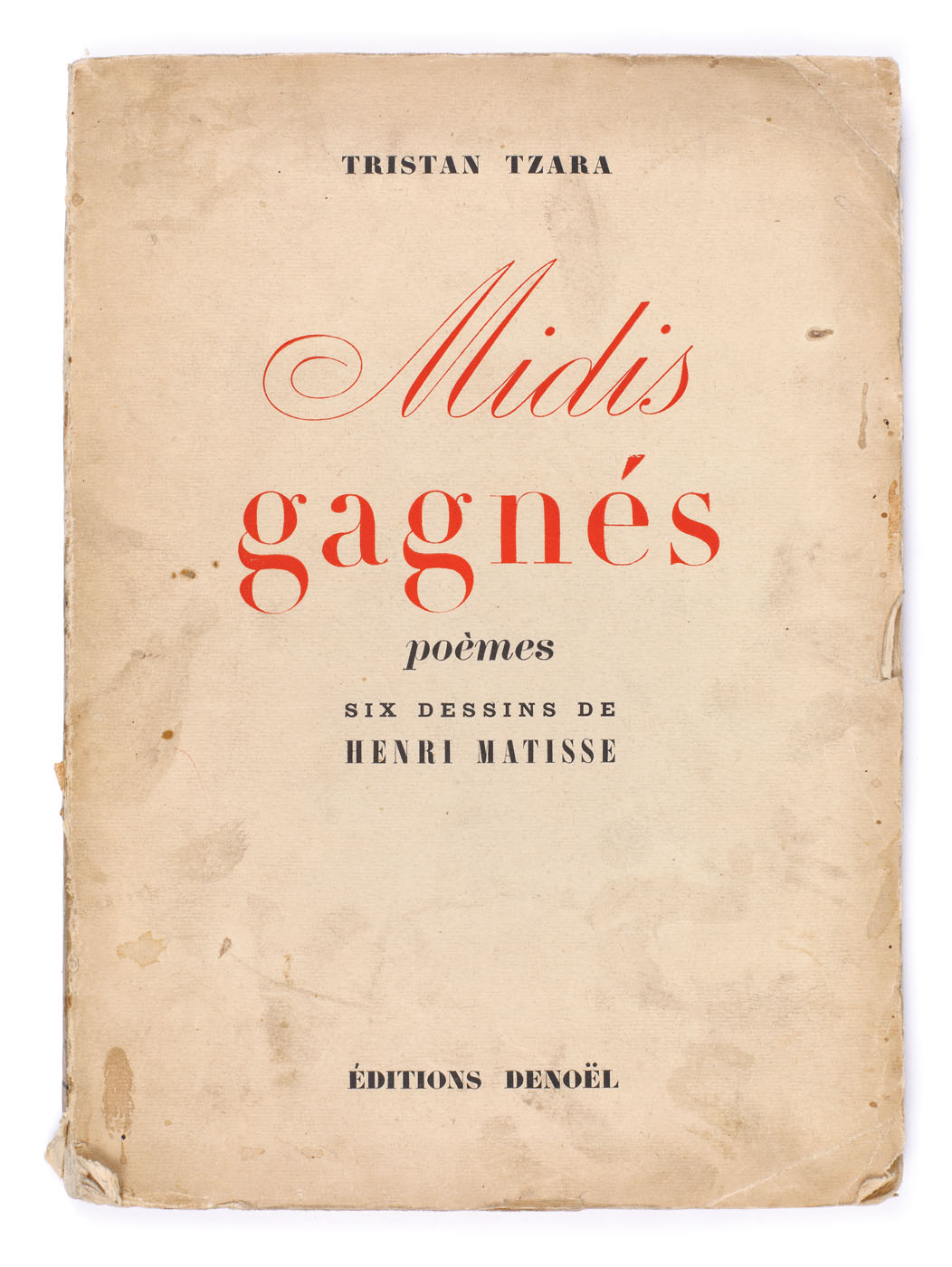 ”Midis gagnes”, de Tristan Tzara, franceză, Paris, 1939, cu desene de Henri Matisse