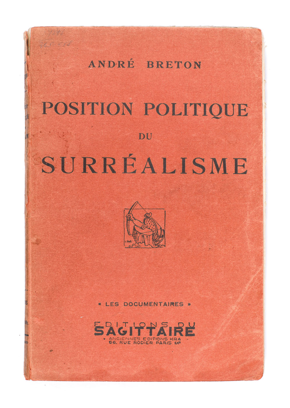 ”Position politique du surrealisme”, de Andre Breton, franceză, Paris, 1935, piesă rară, de colecție