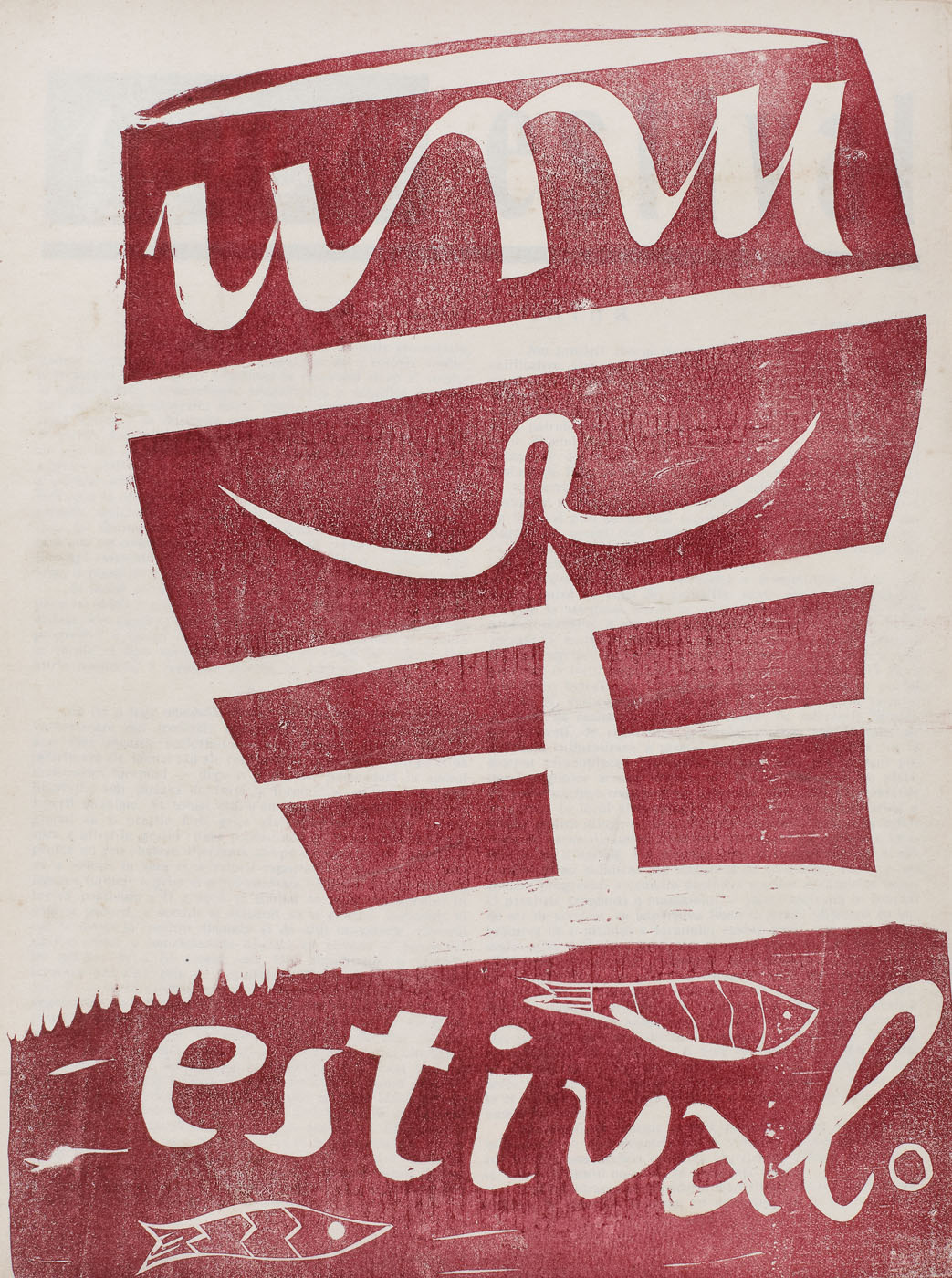 Revista ”Unu (estival)”, anul II, numărul 16, 1929, coperta este realizată de Victor Brauner, piesă rară, de colecție