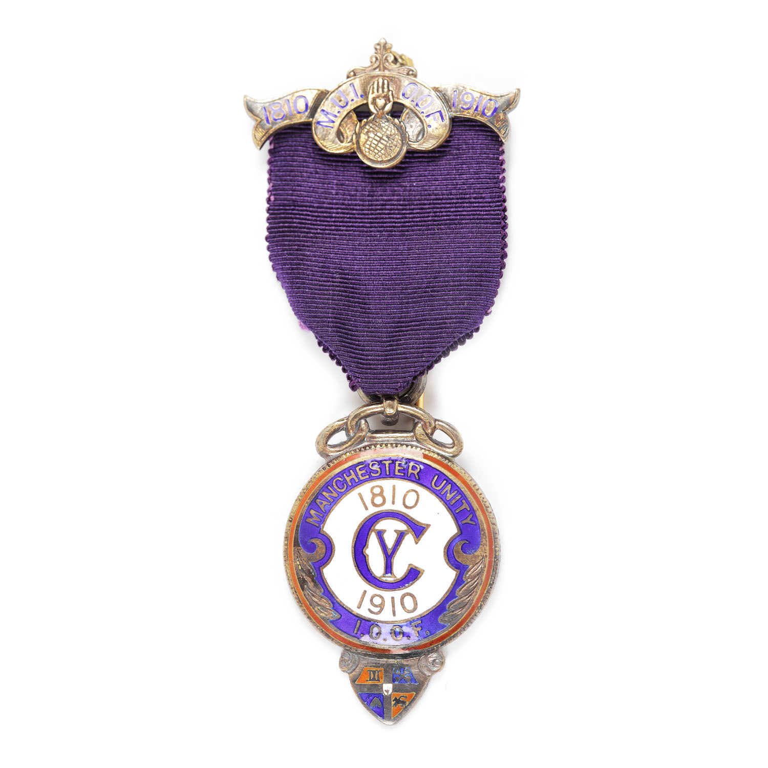 Ordin masonic din argint aurit al "Independent Order of Oddfellows", 1910