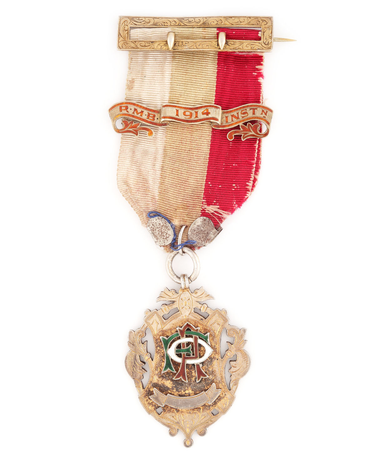 Ordin masonic din argint aurit al "Royal Masonic Benevolent Institution", prezentat lui W.  Swabe de către loja "Sons of Israel" nr. 4231, 1905
