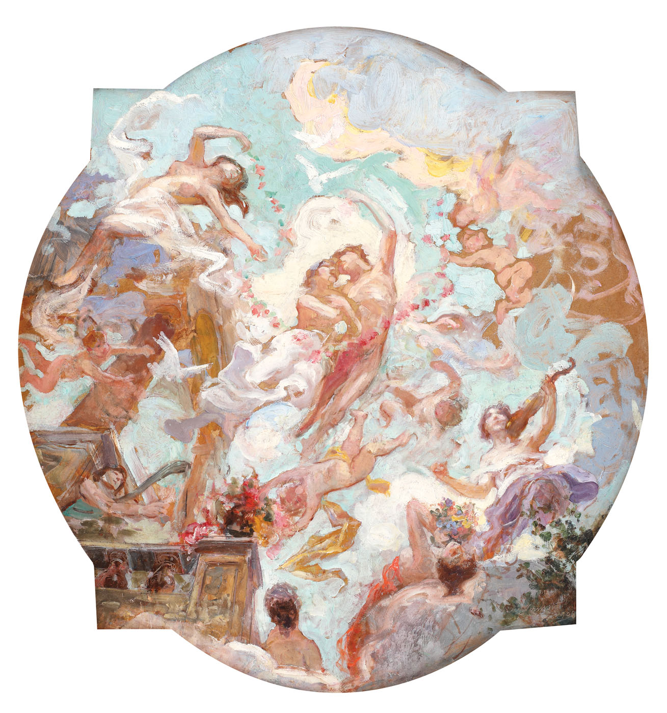 Alegoria dragostei (Proiect de frescă pentru Palatul Cantacuzino)