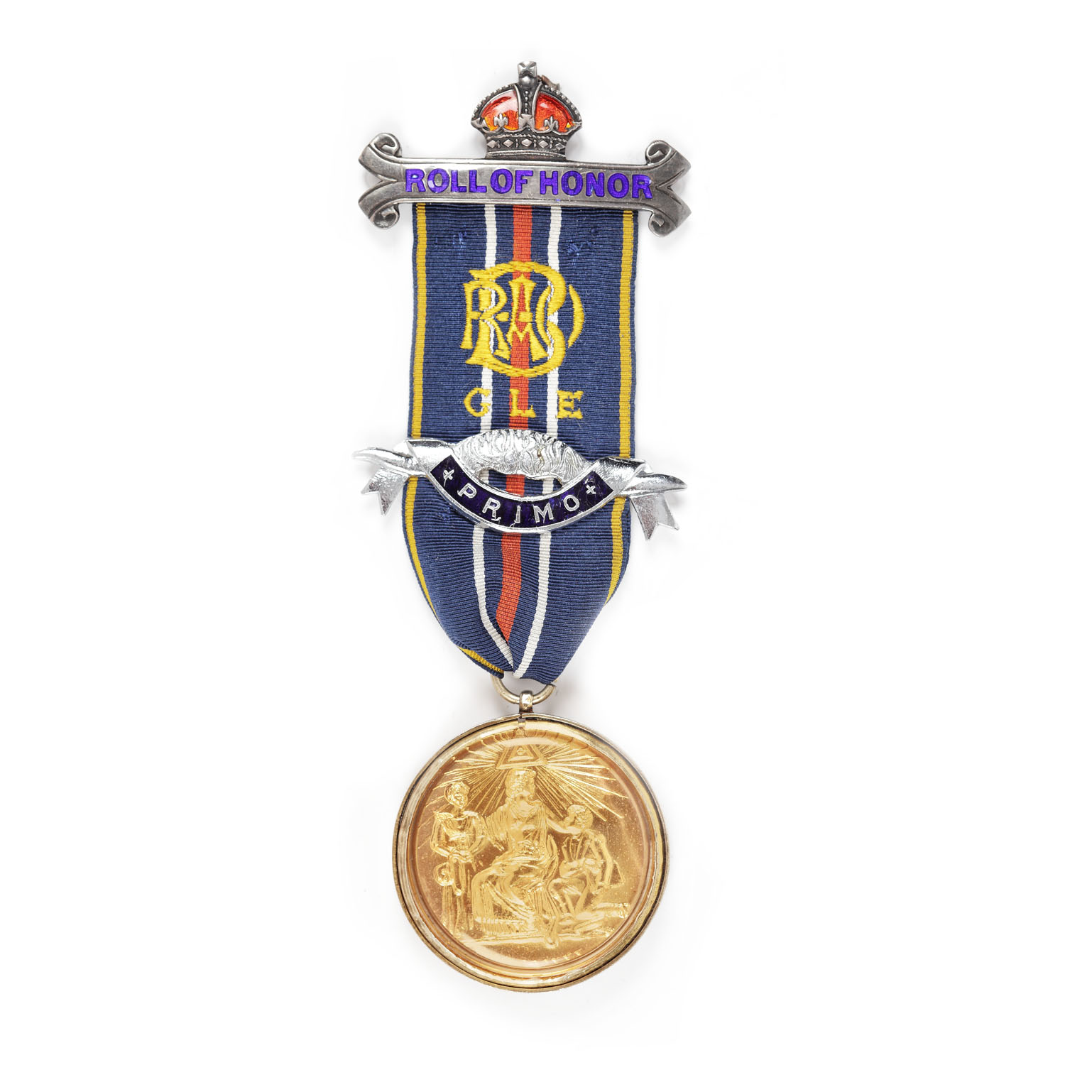 Ordin masonic din argint aurit al "Cheshire Masonic Charities", prezentat lui I.G. Hallas pentru serviciul adus în funcția de Steward în anii 1934, 1946 şi 1960 şi gradul Roll of Honour