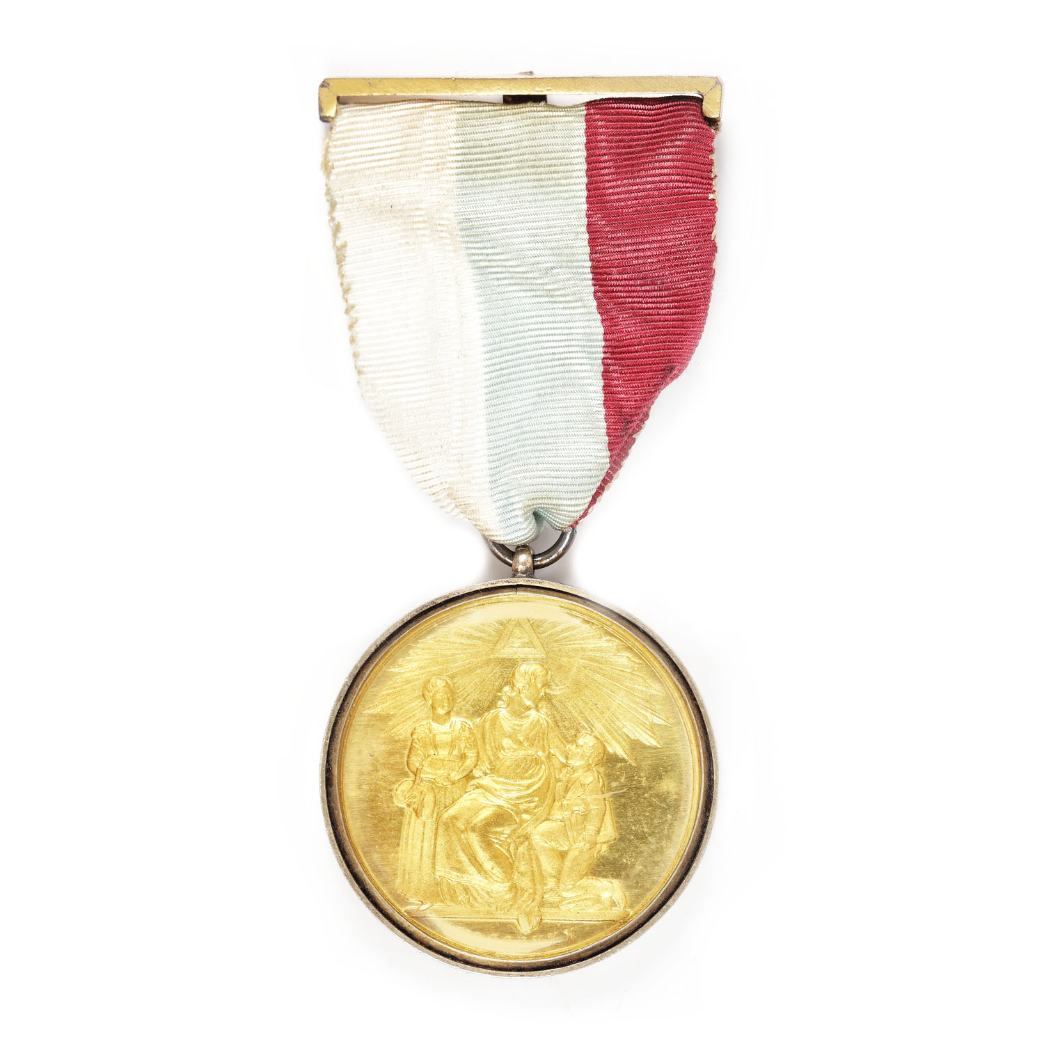 Ordin masonic din argint aurit al "Cheshire Masonic Charities", prezentat lui D. Wynn Roberts pentru serviciul adus în funcția de Steward în anii 1944 și 1949