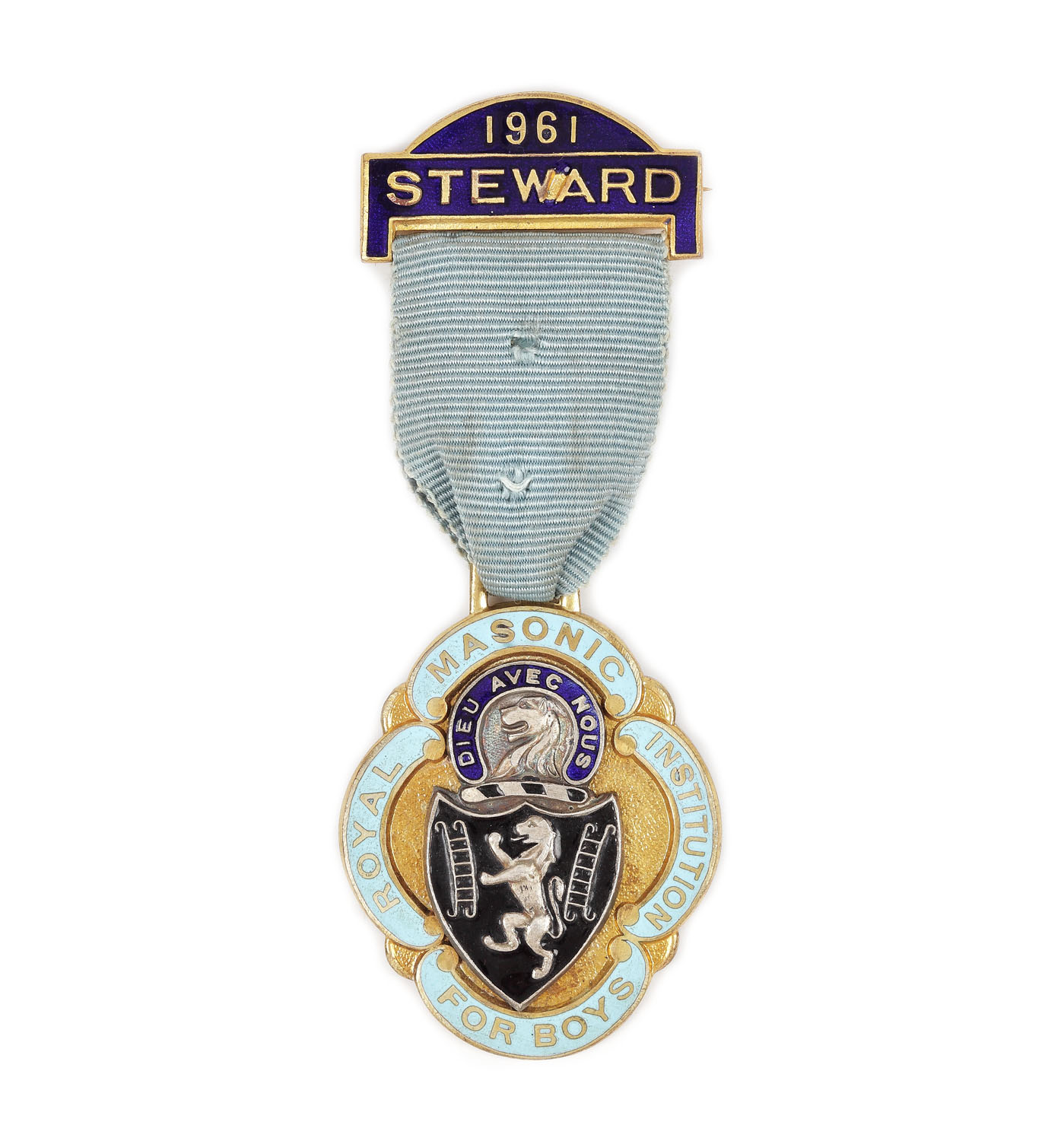 Ordin masonic al ”Royal Masonic Institution For Boys”, pentru funcţia de Steward, 1961