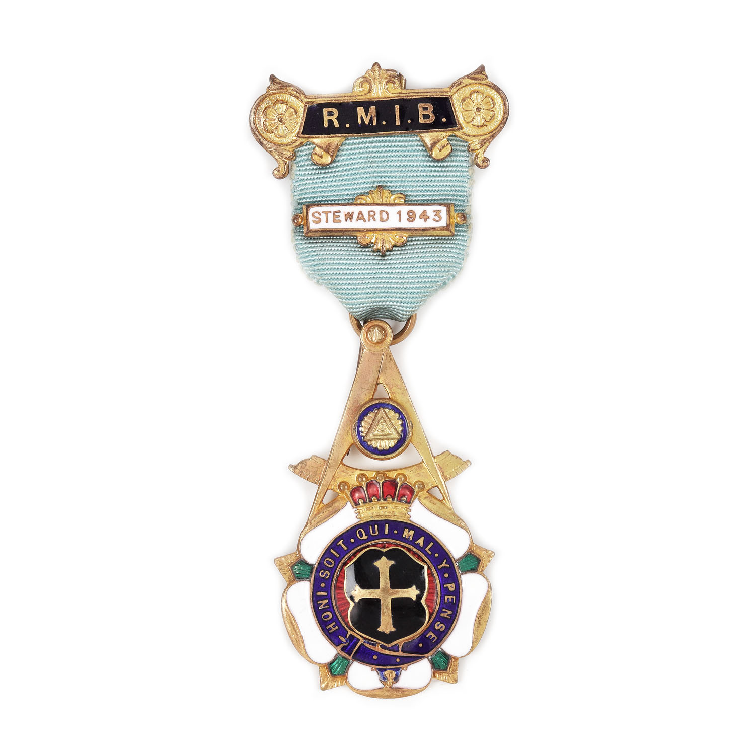 Ordin masonic al ”Royal Masonic Institution For Boys”, pentru funcţia de Steward, 1943