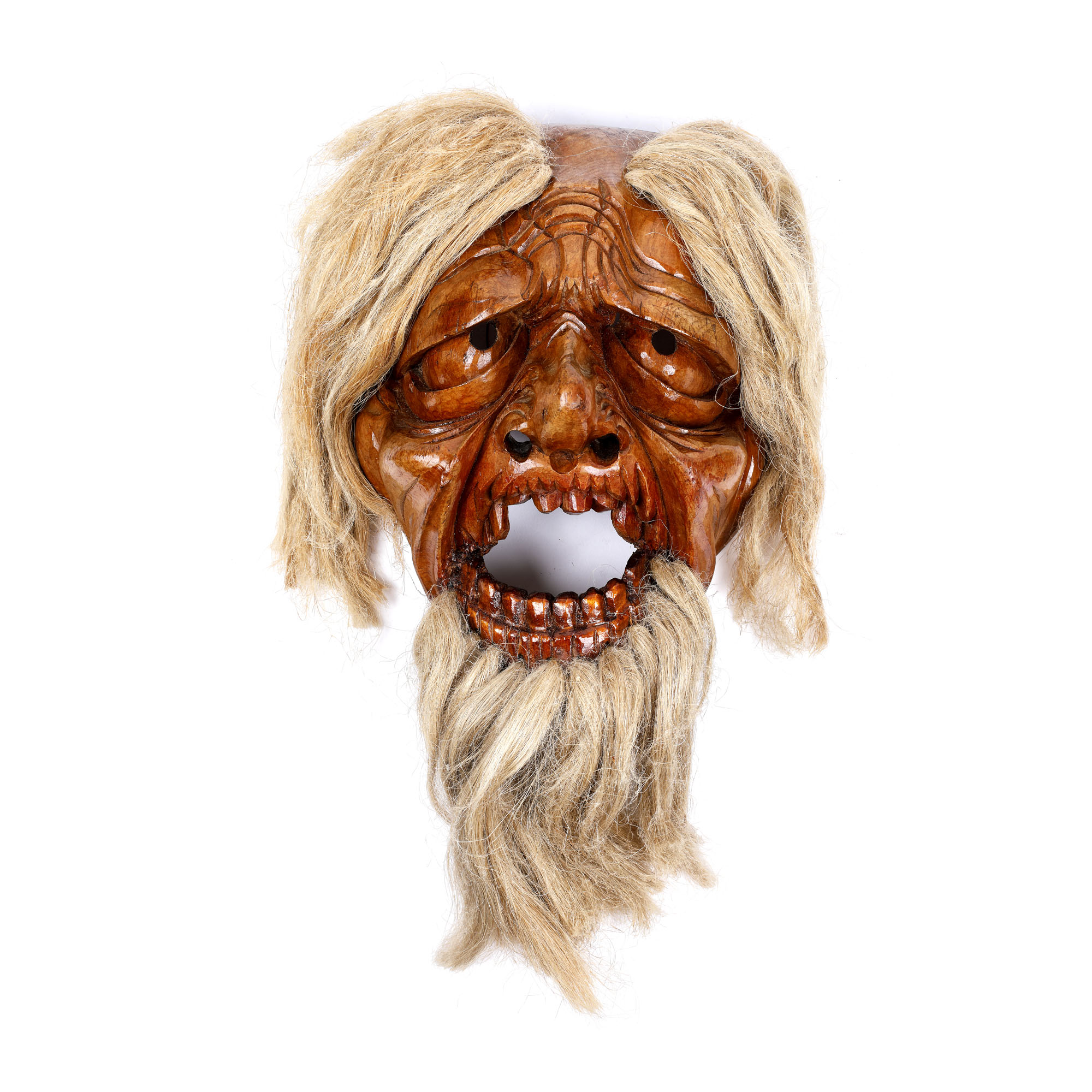 Mască pentru ”Basler Fasnacht”, cel mai mare carnaval din Elveția, din lemn sculptat, sec. XVIII-XIX