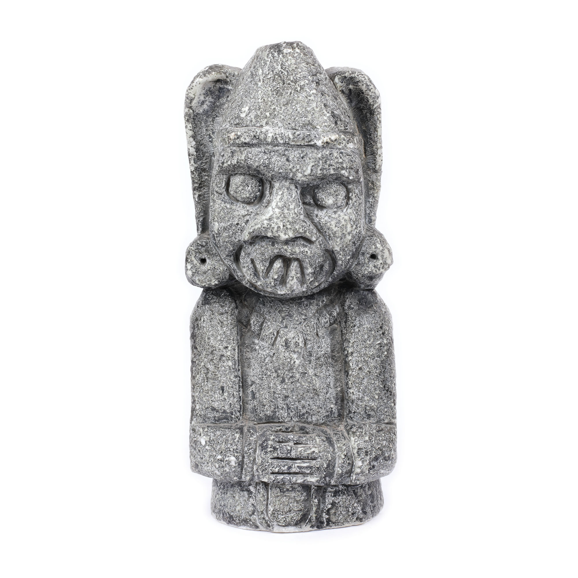 Statuetă din piatră, reprezentând un șaman, America de Sud (posibil Columbia), sec. XIX