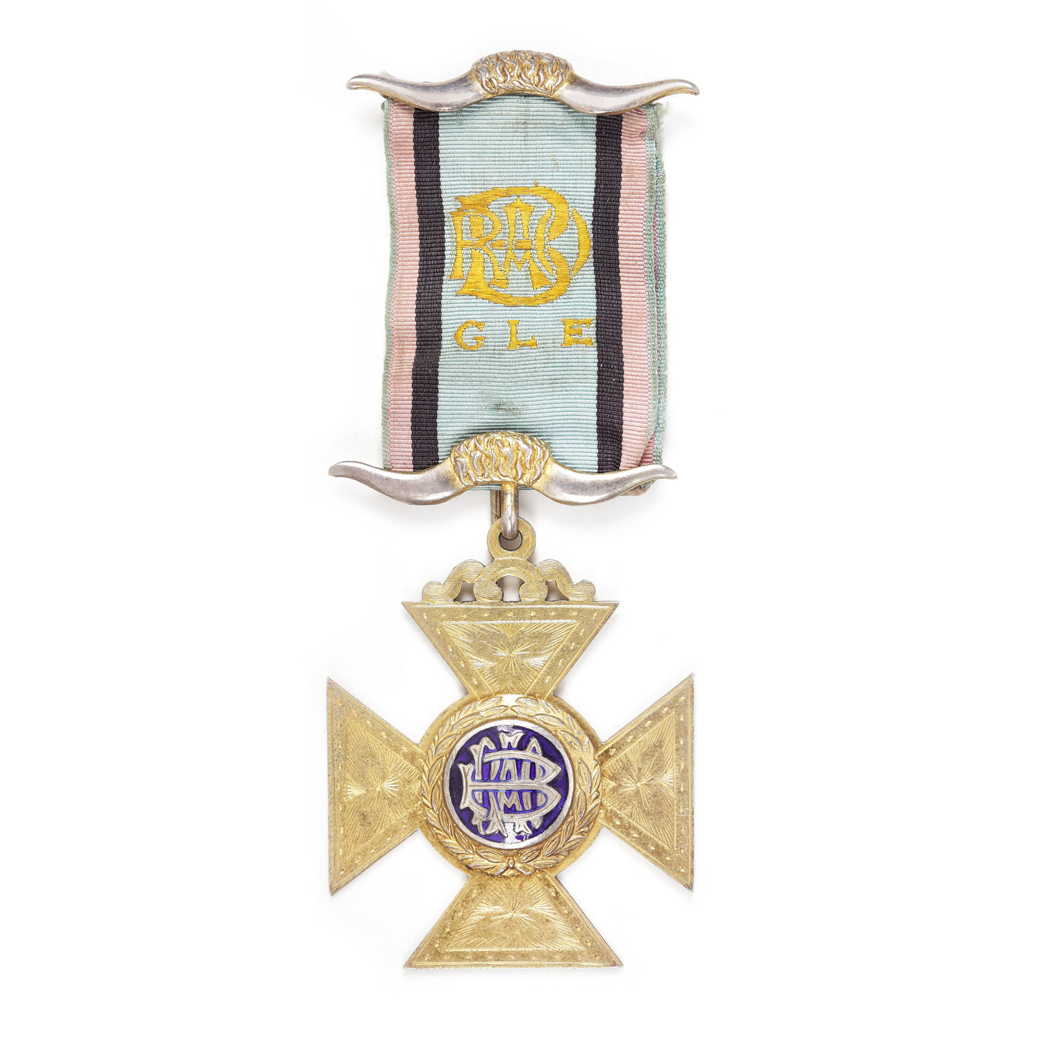 Ordin masonic din argint aurit al ”R.A.O.B.”, prezentat lui H. Roughley de către loja ”Lord Skelmersdale” nr. 9224, 1962
