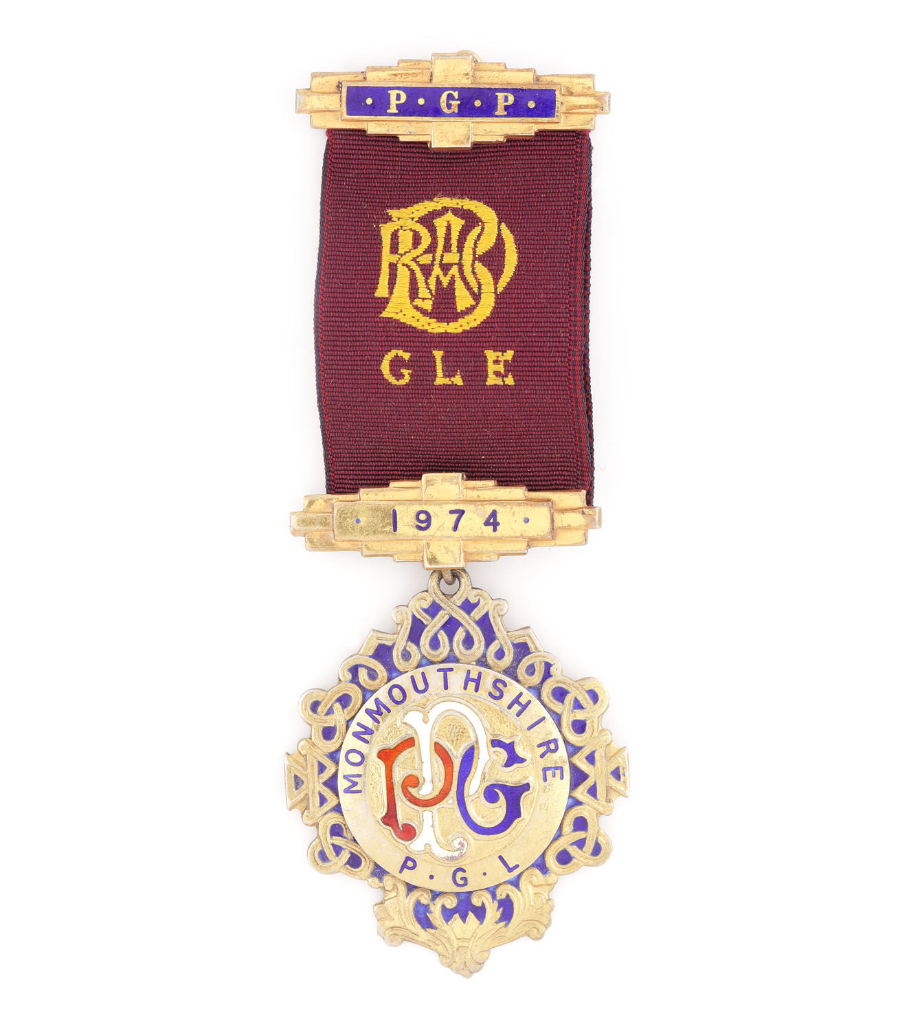 Silver RAOB Masonic order, for Past Grand Primo function, Monmouthshire, 1974