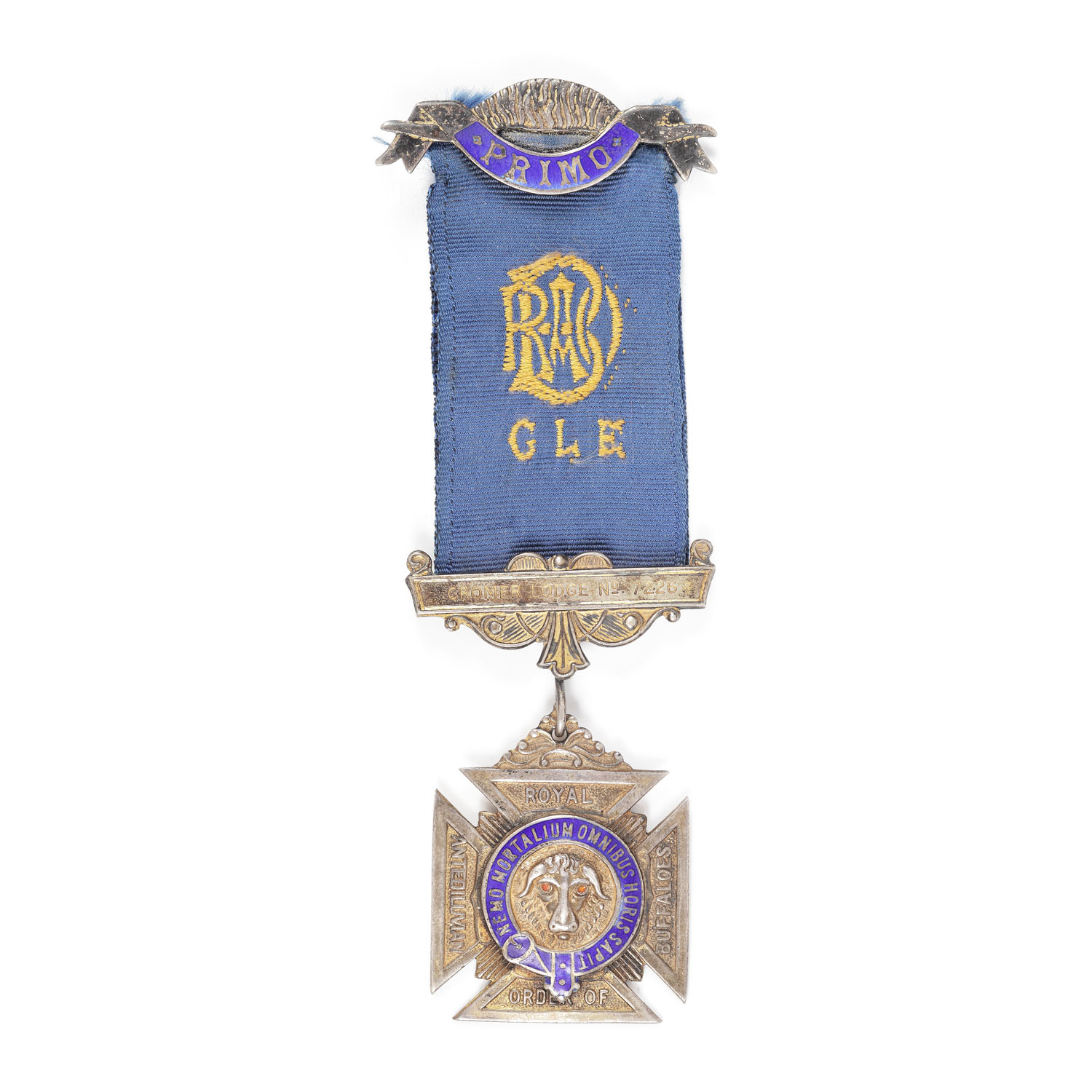 Ordin masonic din argint aurit al ”R.A.O.B.”, prezentat lui H.R. Charles de către loja ”Sudbrook” nr. 7777, 11 noiembrie 1954