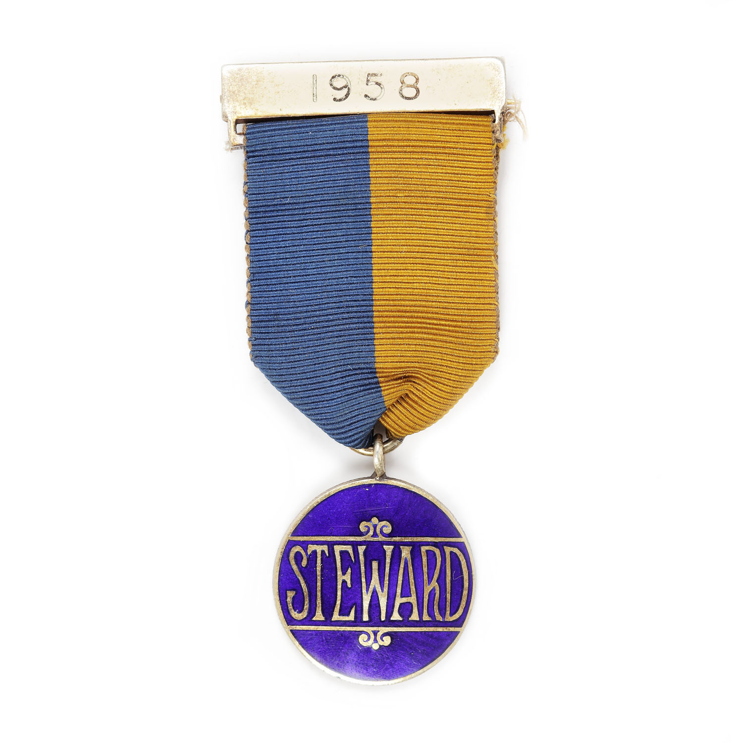Ordin masonic din argint, pentru funcţia de Steward, 1958