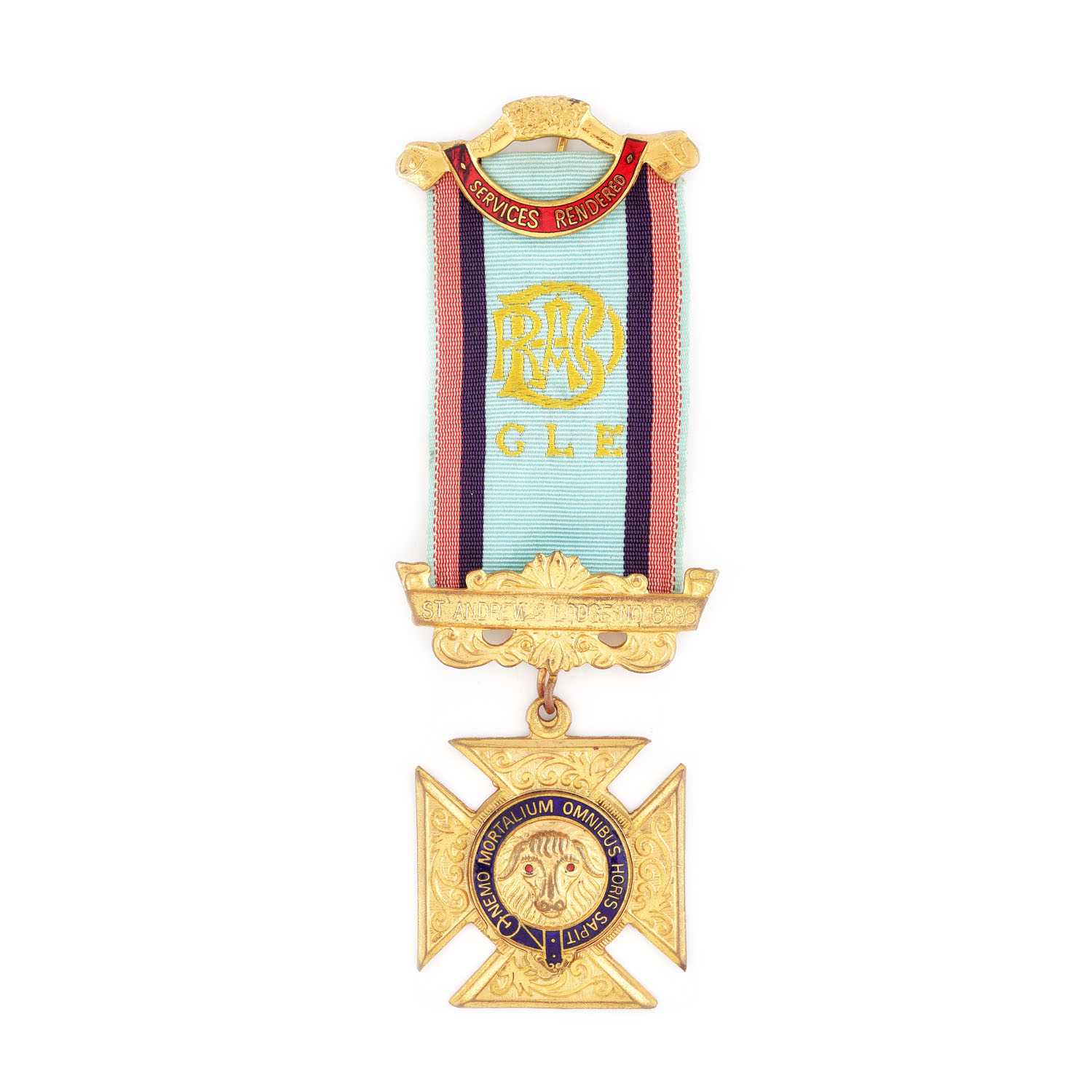 Ordin masonic al ”R.A.O.B.”, prezentat lui J.H. Madge de către loja ”St. Andrew`s” nr. 6896, 1985