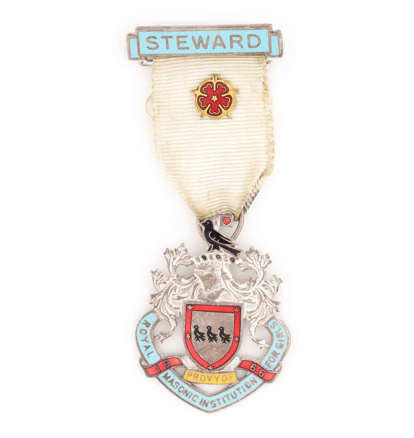 Ordin masonic al ”Royal Masonic Institution For Girls”, pentru funcţia de Steward, 1966