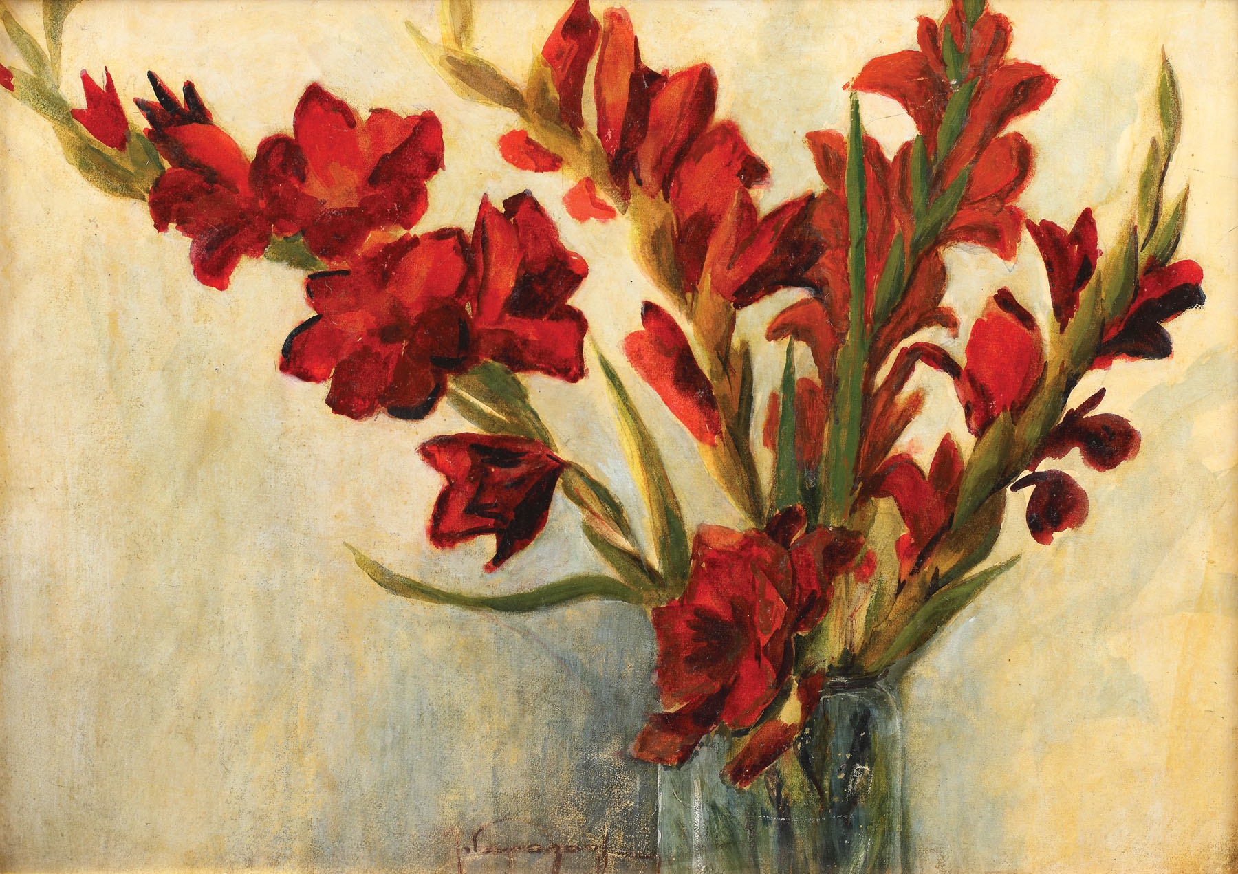 Vas cu gladiole