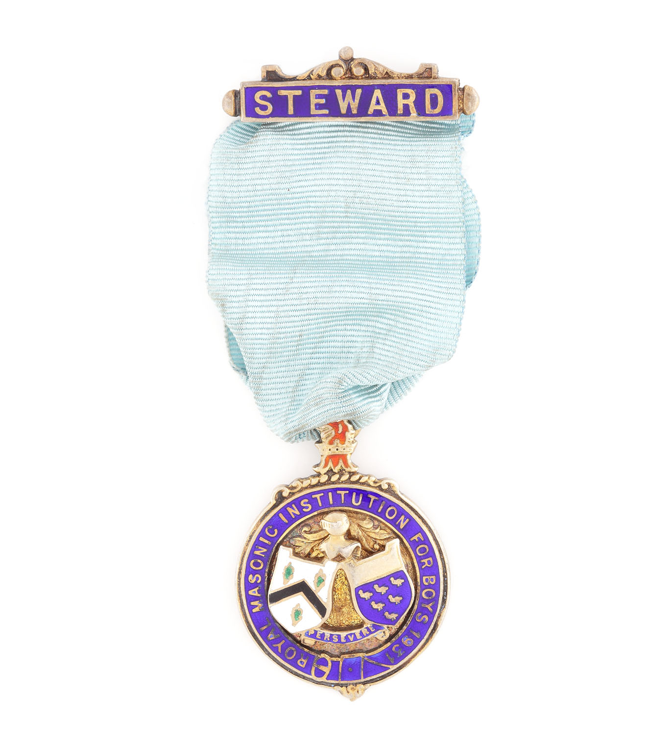 Ordin masonic din argint al "Royal Masonic Institution for Boys", pentru funcţia de Steward, 1931