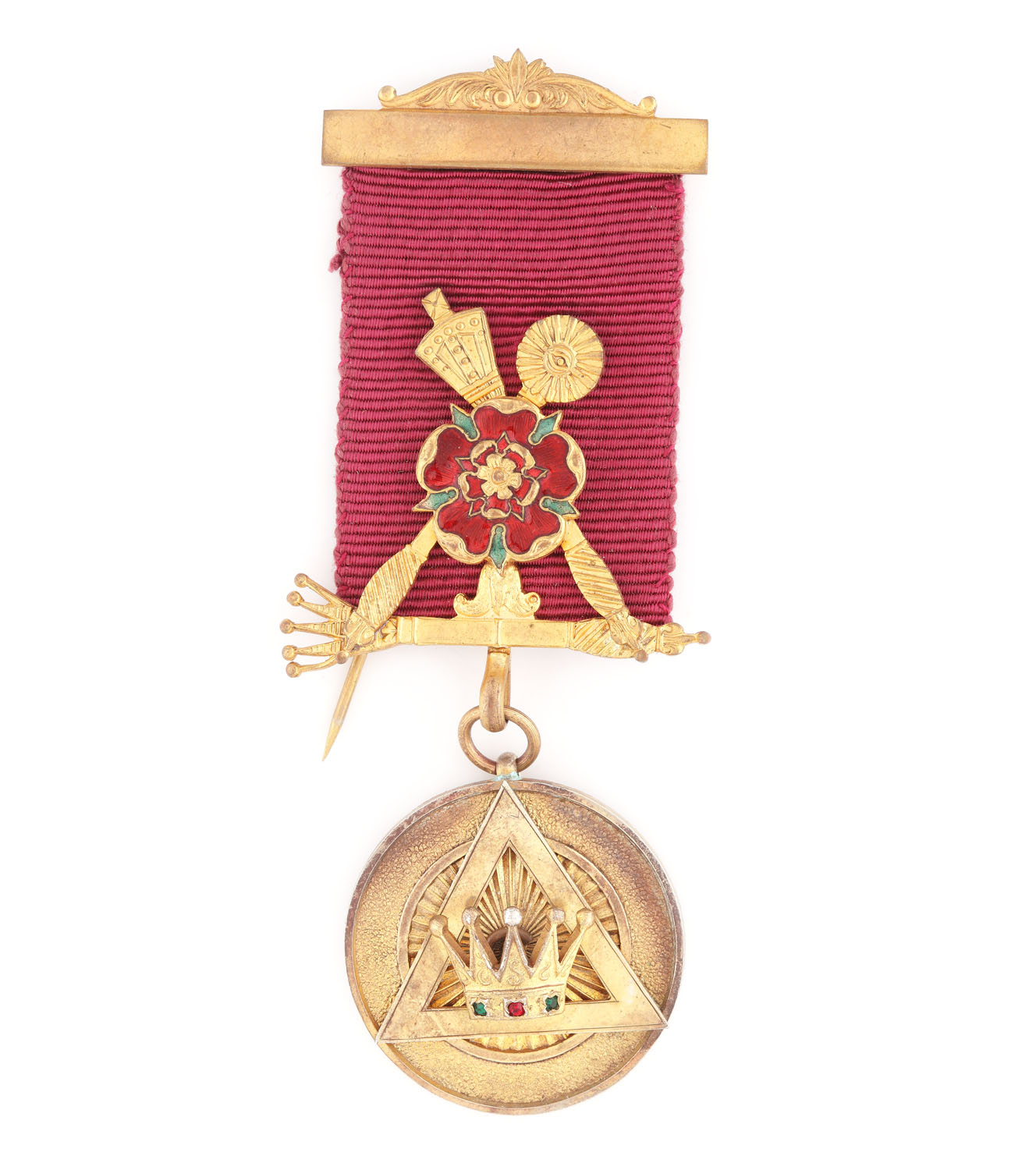 Ordin masonic din argint aurit, prezentat lui John Cuthbert Roper de către loja "St. John`s Chapter", 1955