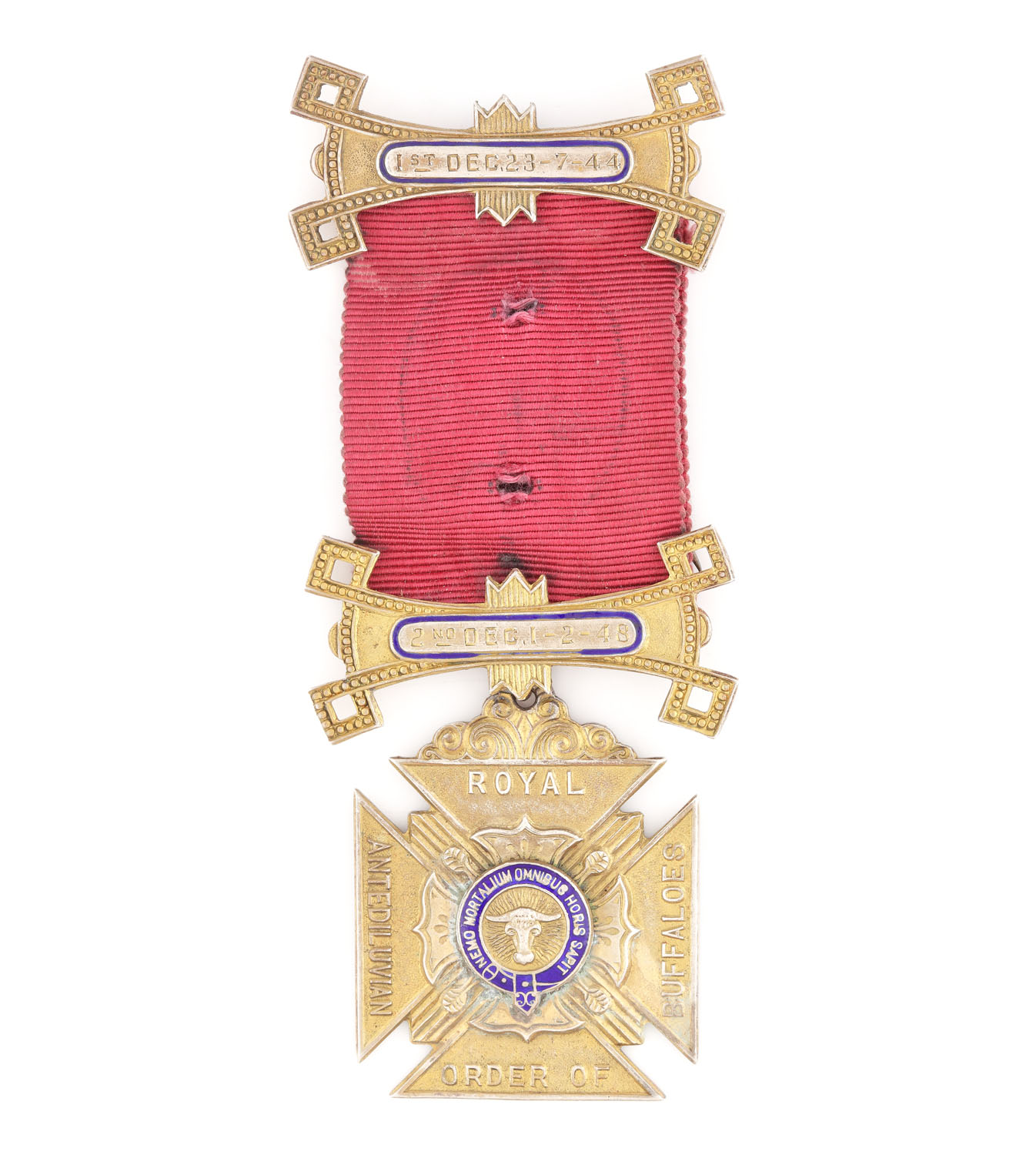 Ordin masonic din argint al ”R.A.O.B.”, prezentat lui Jhon Coulden de către loja ”Charles Essex” nr. 55, Melbourne, 17 iunie 1951