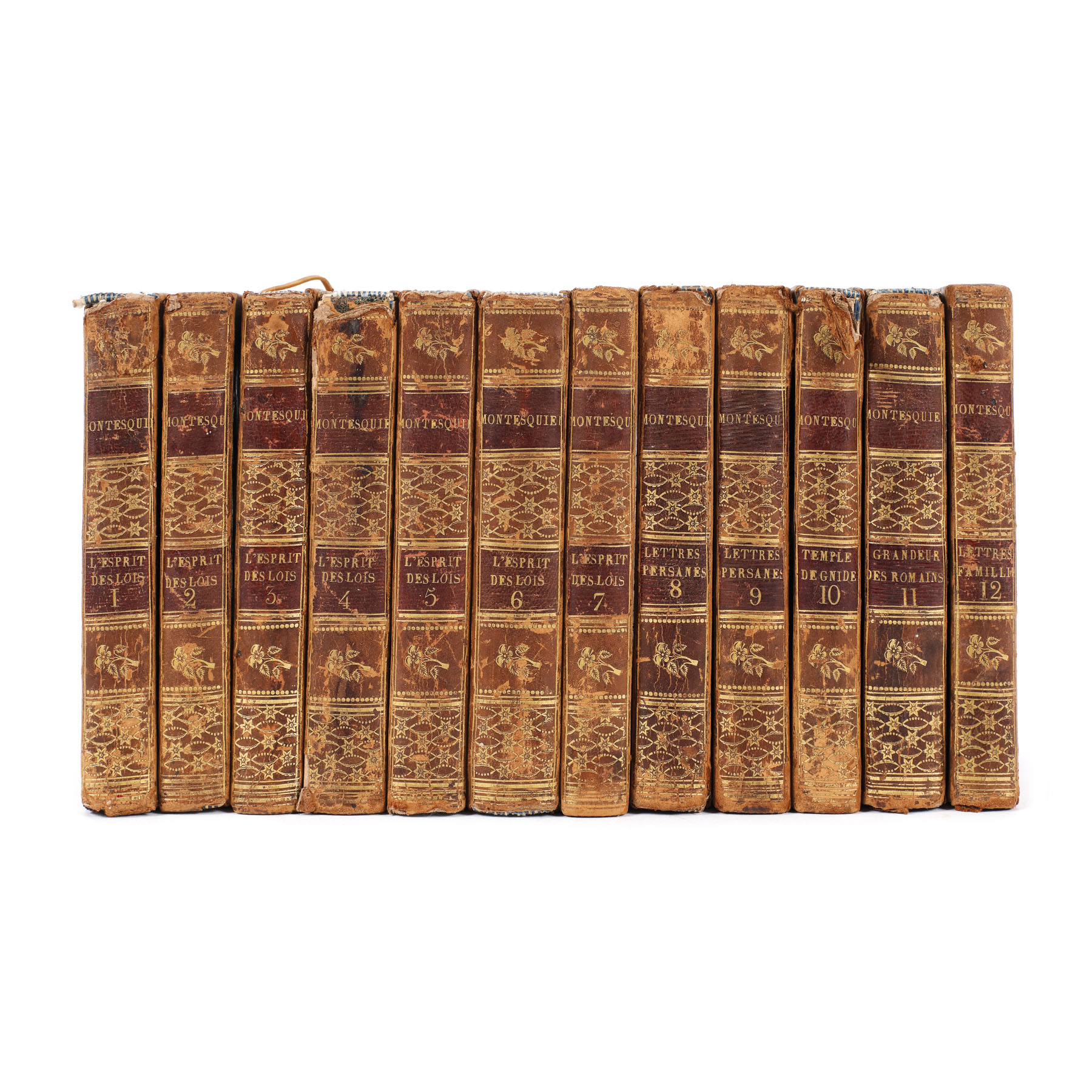 ”Montesquieu - opere complete”, franceză, Paris, 1795, 12 volume