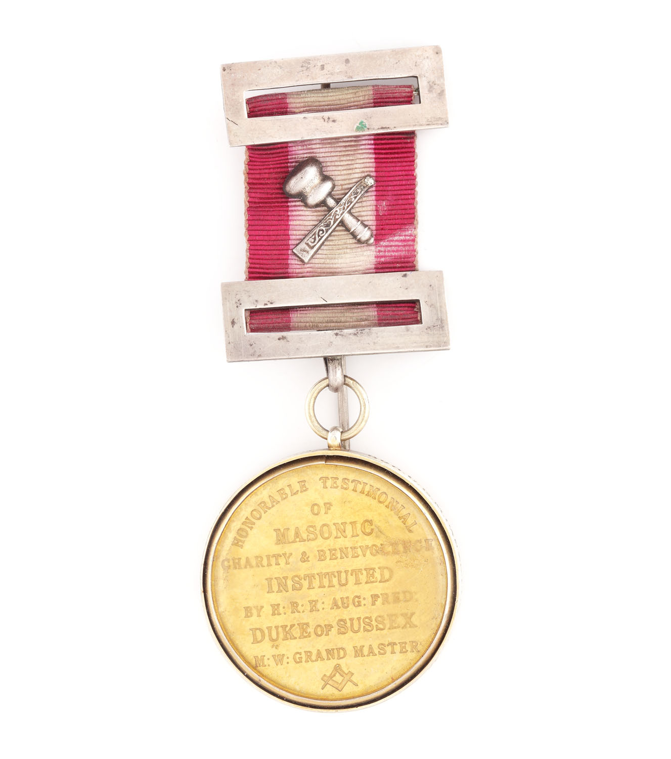 Ordin masonic al "Cheshire Masonic Charities", prezentat lui  G.E.M. Panzetta pentru serviciul adus în funcția de Steward, cca. 1940