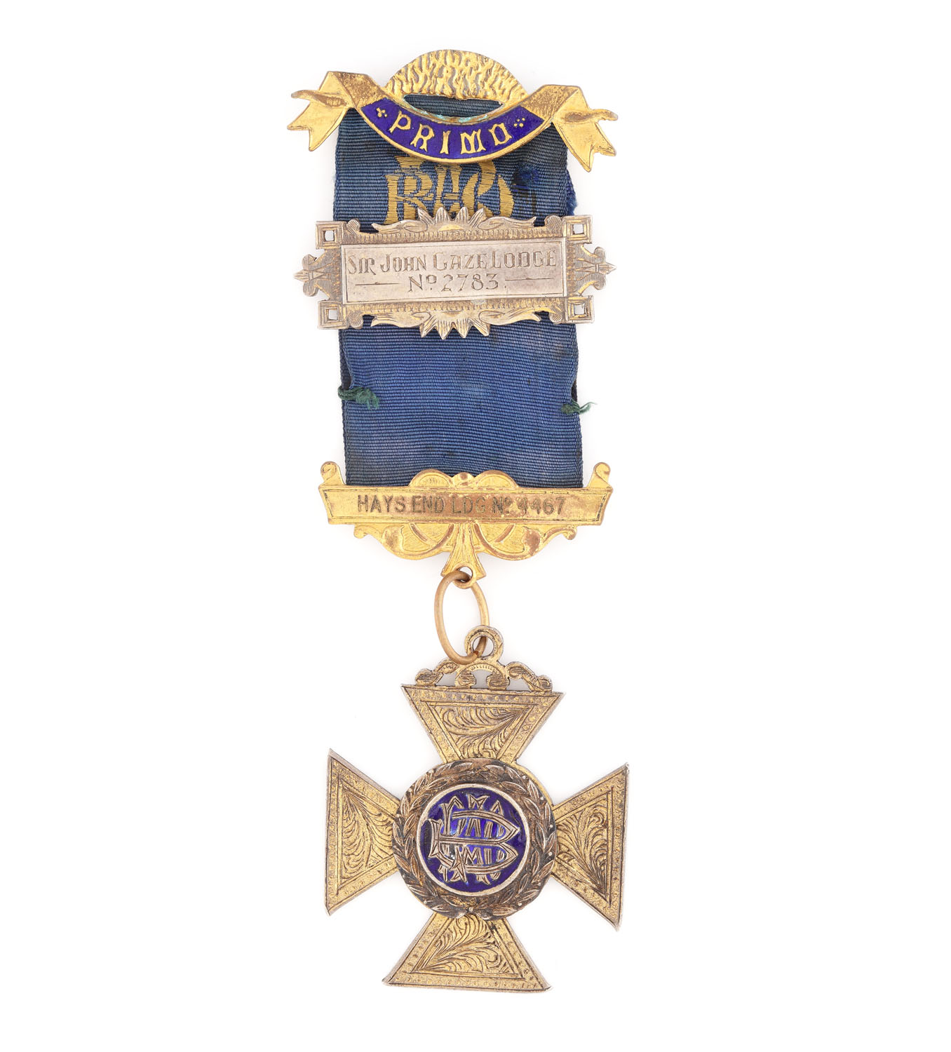 Ordin masonic din argint al ”R.A.O.B.”, prezentat lui J. Corbett de F. Govey de către loja ”Stanhope” nr. 161, 1925