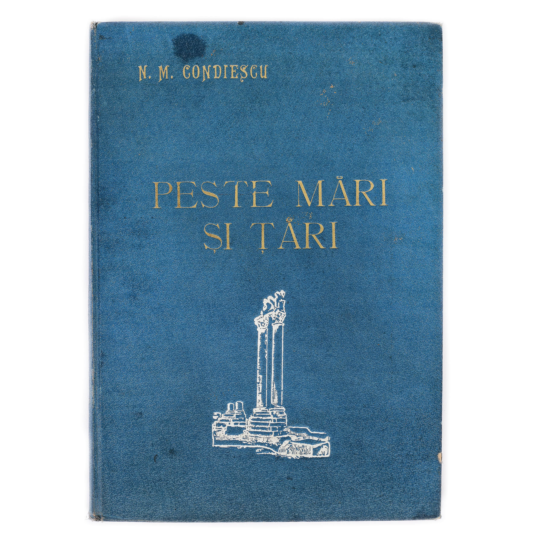"Peste mări şi ţări - Grecia, Egiptul şi Indiile", de N.M. Condiescu, Bucureşti, 1936, poartă dedicaţia şi semnătura olografă a autorului, cu 20 de reproduceri după acuarele de Samuel Mützner