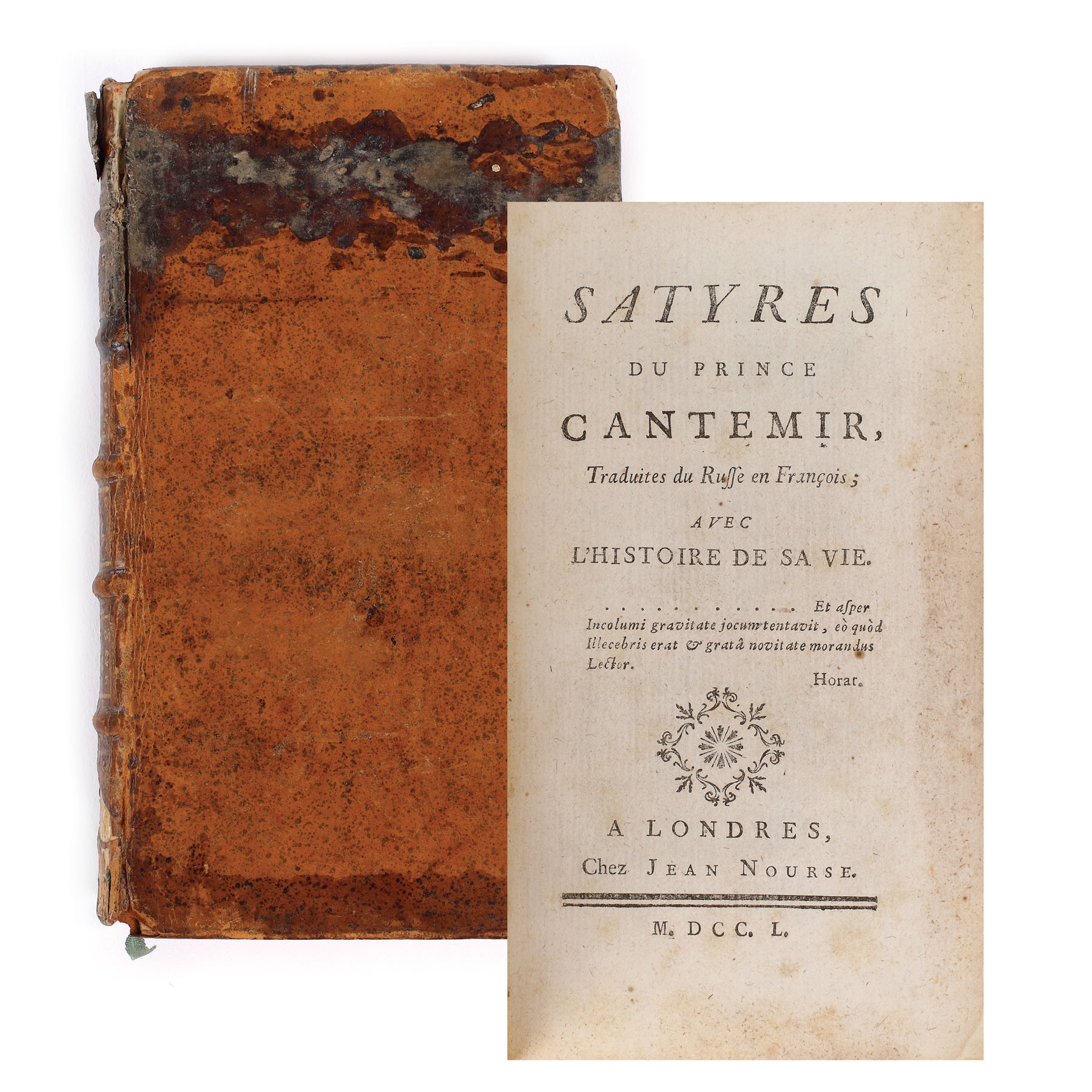 ”Satyres de Monsieur le Prince Cantemir”, franceză, Londra, 1750