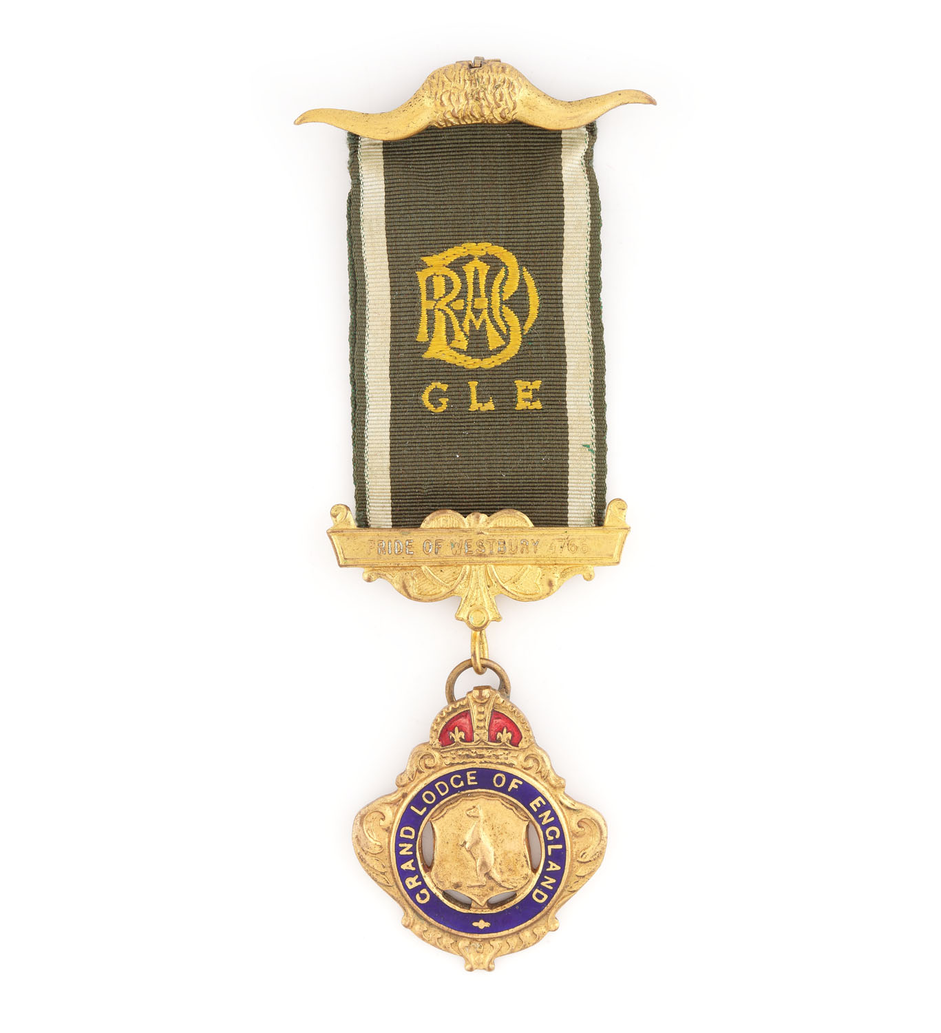 Ordin masonic al ”R.A.O.B.”, prezentat lui Kenneth A. Webb de către loja ”Pride of Westburrz” nr. 4766, 15 iulie 1965