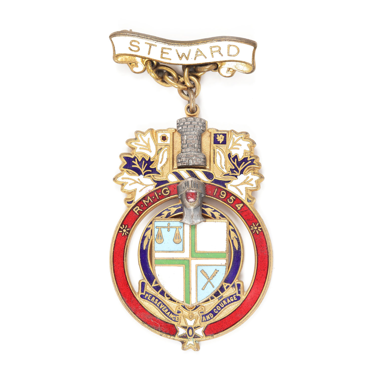 Ordin masonic al ”Royal Masonic Institution For Girls”, pentru funcția de Steward, 1954