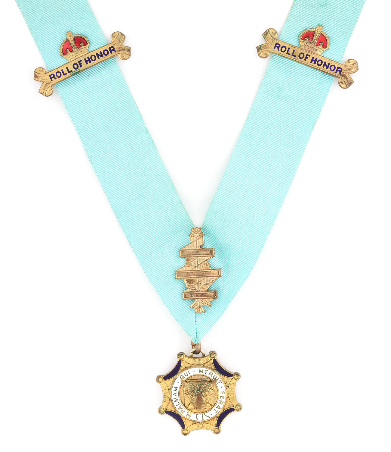 Colan masonic ”R.A.O.B.” prezentat lui George Padfield, pentru gradul Roll Of Honour