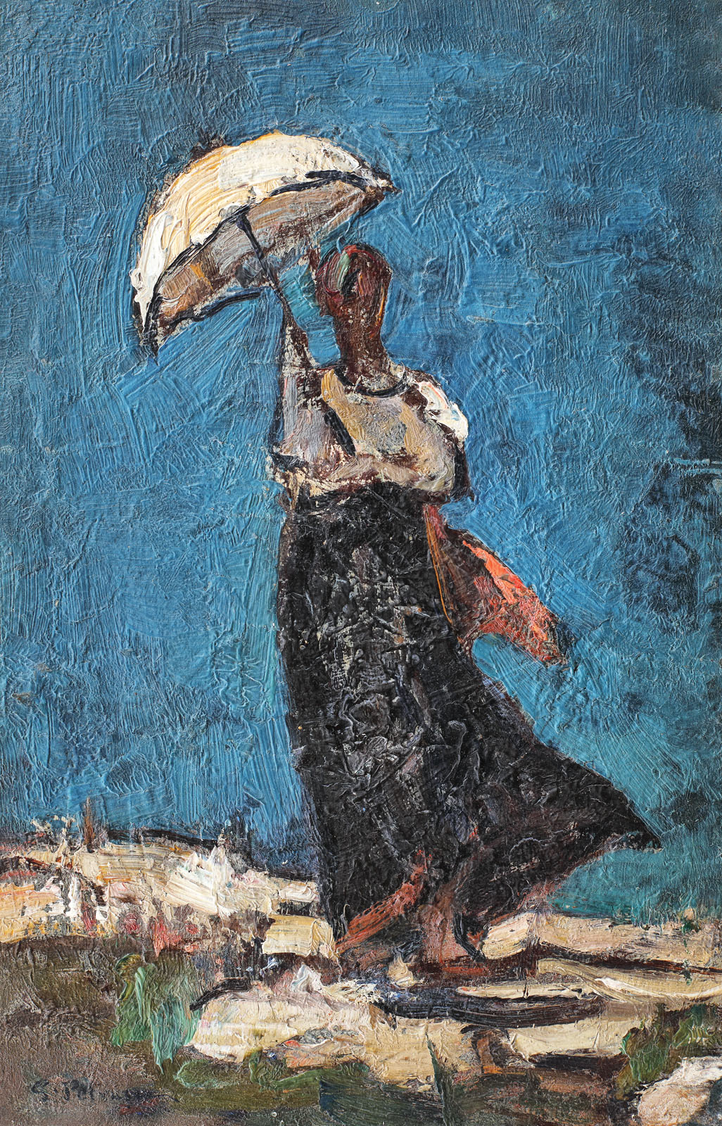 Femeie cu umbrelă