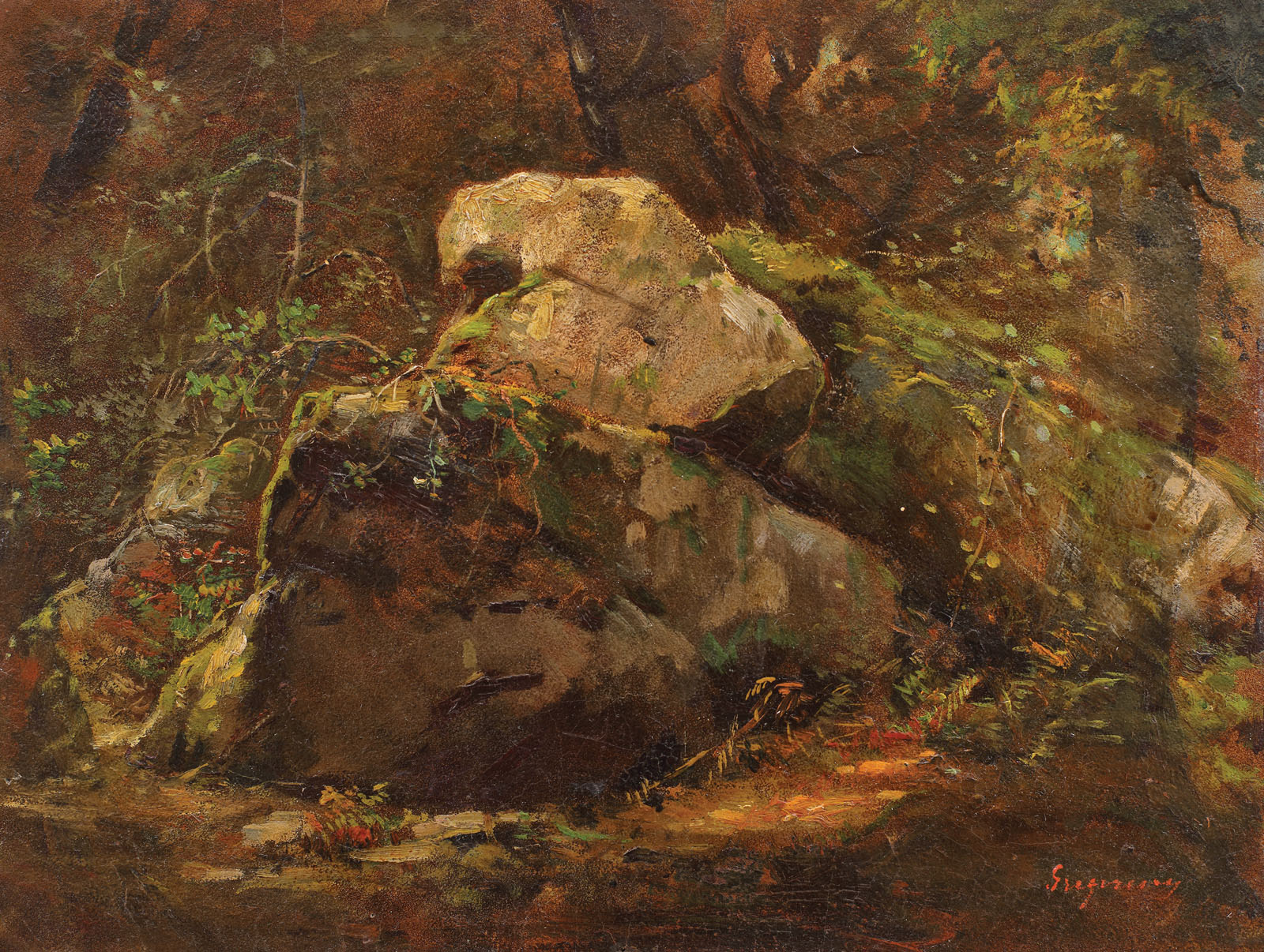 Stânci în pădurea Fontainebleau