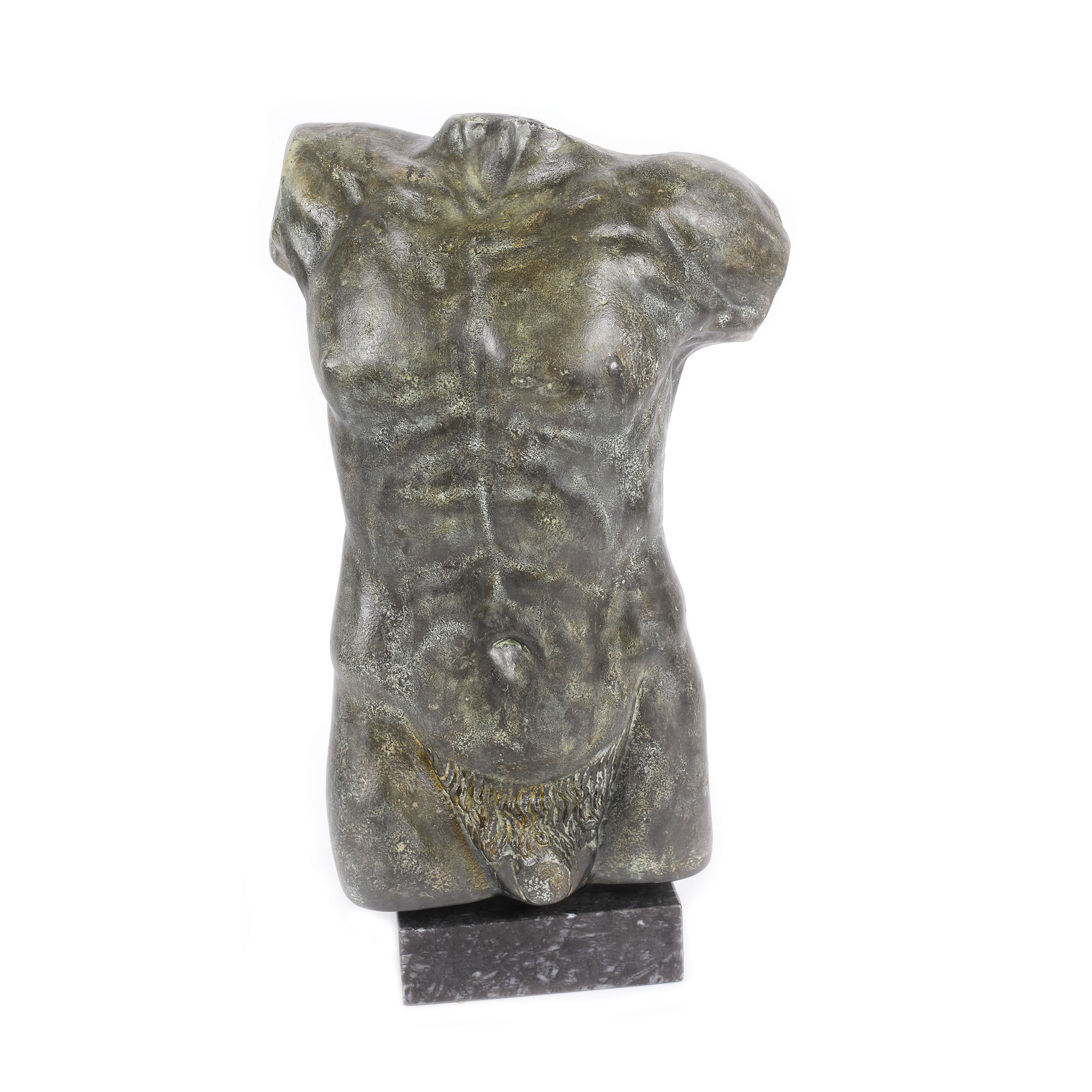 ”Torso” - sculptură Art Deco, din bronz, ilustrând un bust de bărbat, cca. 1930
